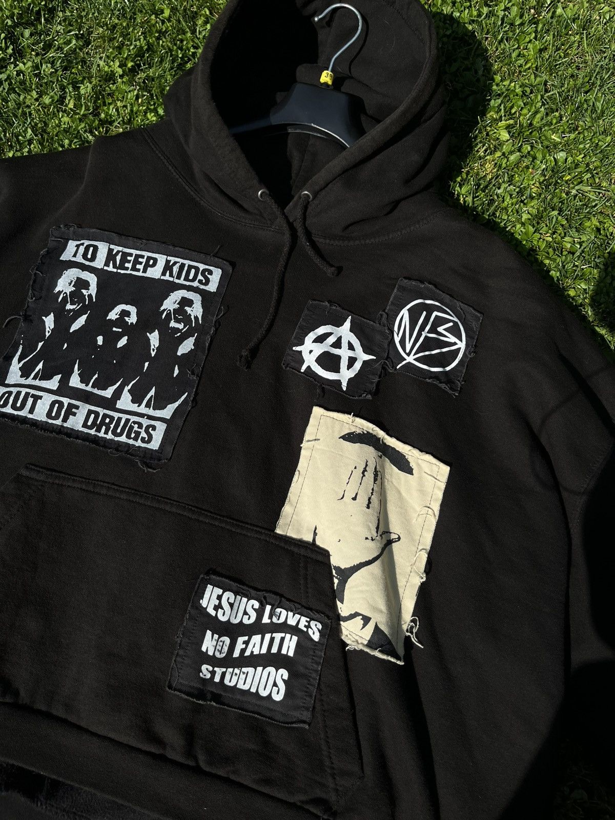 No Faith Studios No Faith Gap Crewneck Collab | Grailed