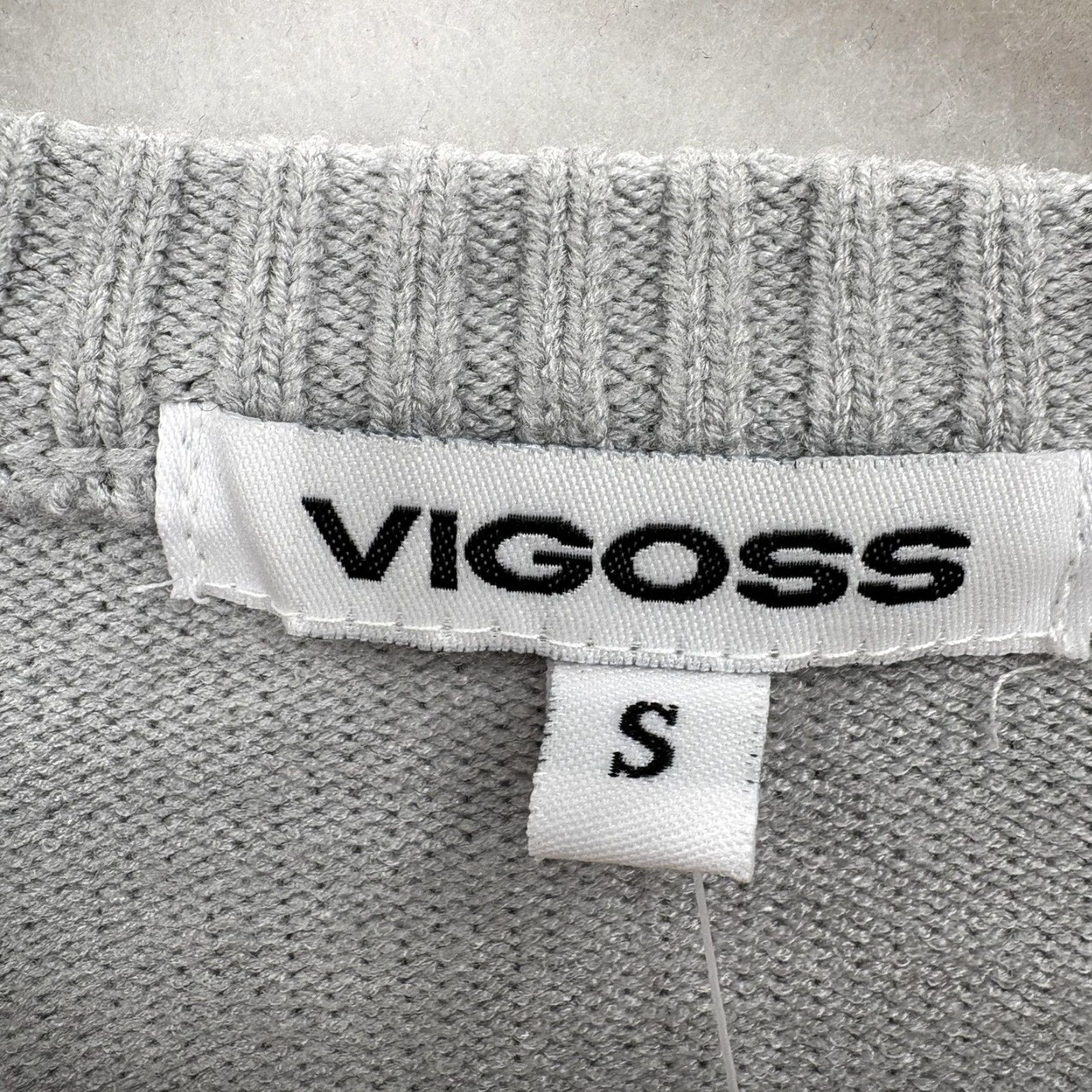 Vintage VIGOSS Sweater Womens Small Gray Skull Rhinestone Crewneck Knit Pullover Goth Size S / US 4 / IT 40 - 4 Thumbnail