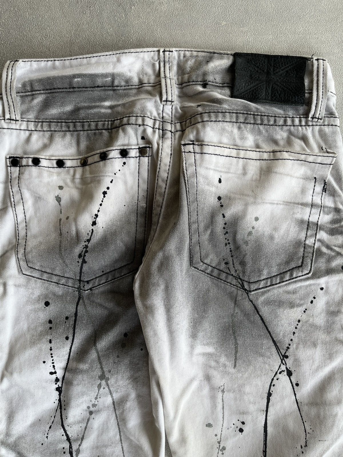 If Six Was Nine 2000’s Xfrm Flare Studded Painted Clawmark Boot Cut Pants Size US 29 - 5 Thumbnail