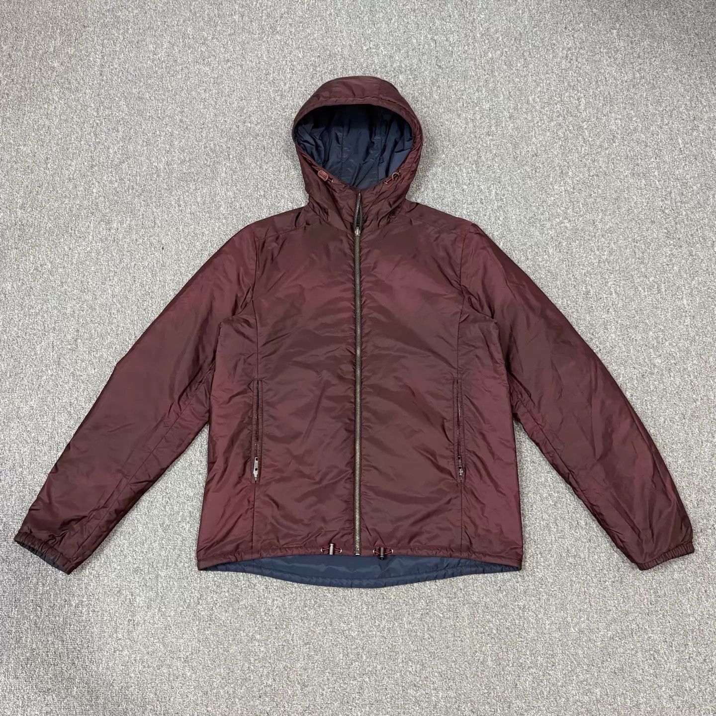 Prada Prada Red & Blue Reversible Logo Hem Cotton Jacket 48 Size US M / EU 48-50 / 2 - 2 Thumbnail