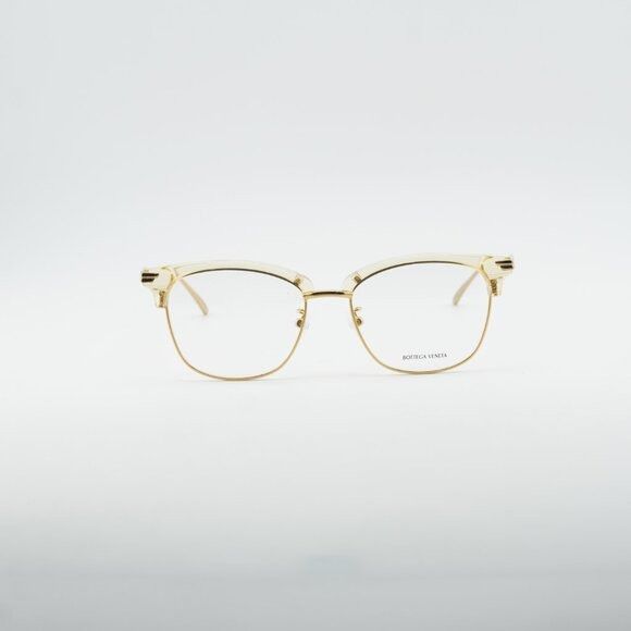 Bottega Veneta Bottega Veneta BV1011OA 004 Eyeglasses Gold 53mm Square Size ONE SIZE - 3 Thumbnail