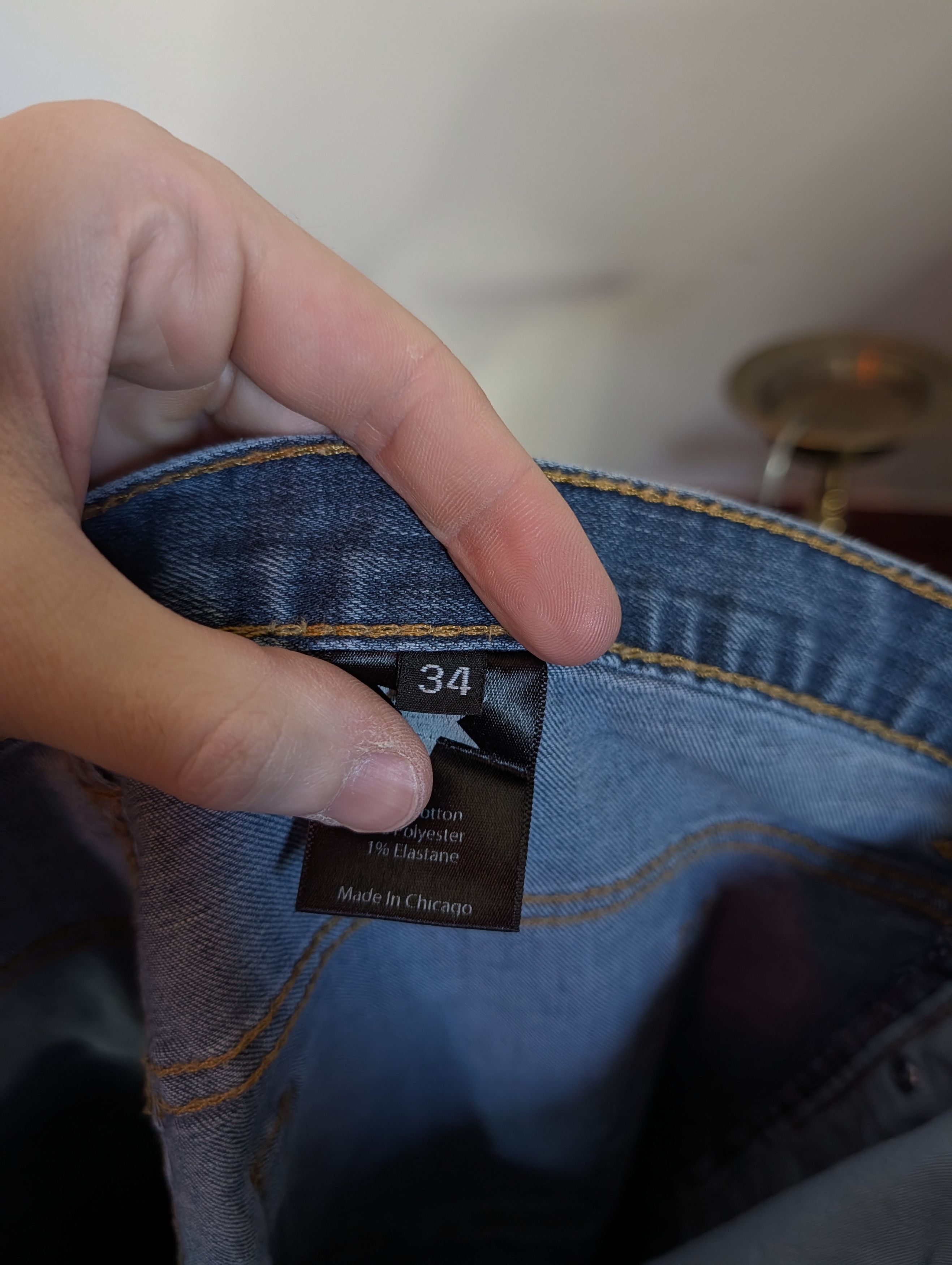 American Edition DEARBORN DENIM Blue MiUSA Slim Straight Jeans Size US 34 / EU 50 - 9 Thumbnail