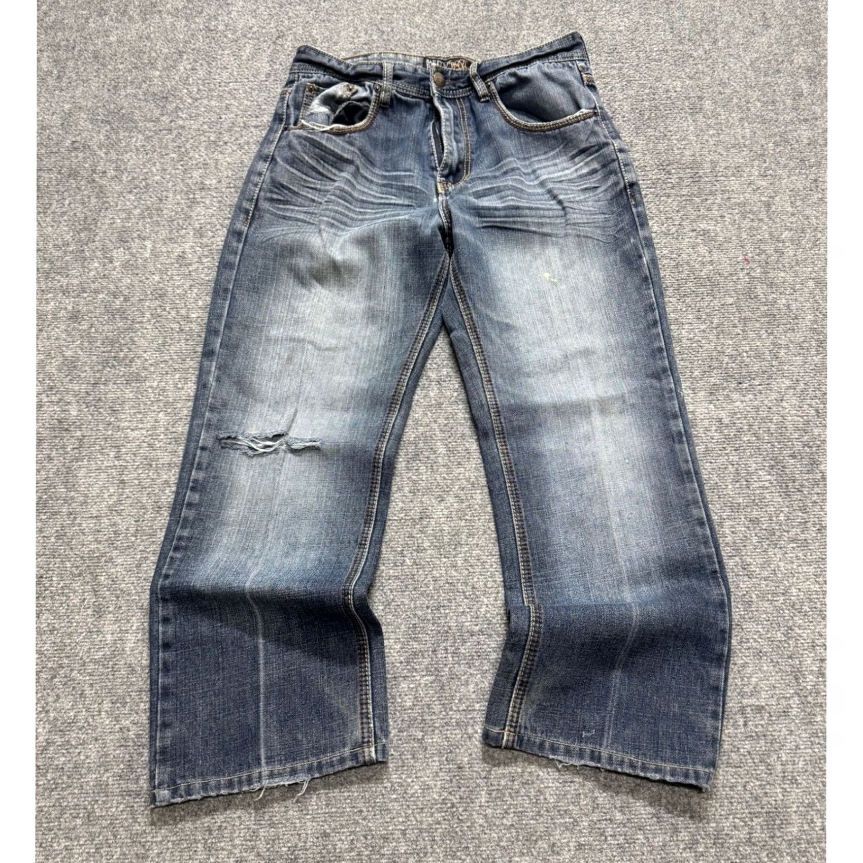 The Unbranded Brand Bailey's Pit Black Jeans Women's 30x25 Boot Cut Cotton Blend Light Wash - Blue - Women - Bootcut - 30 - Regular - Distressed - Good Pre-owned Size 30" / US 8 / IT 44 - 3 Thumbnail