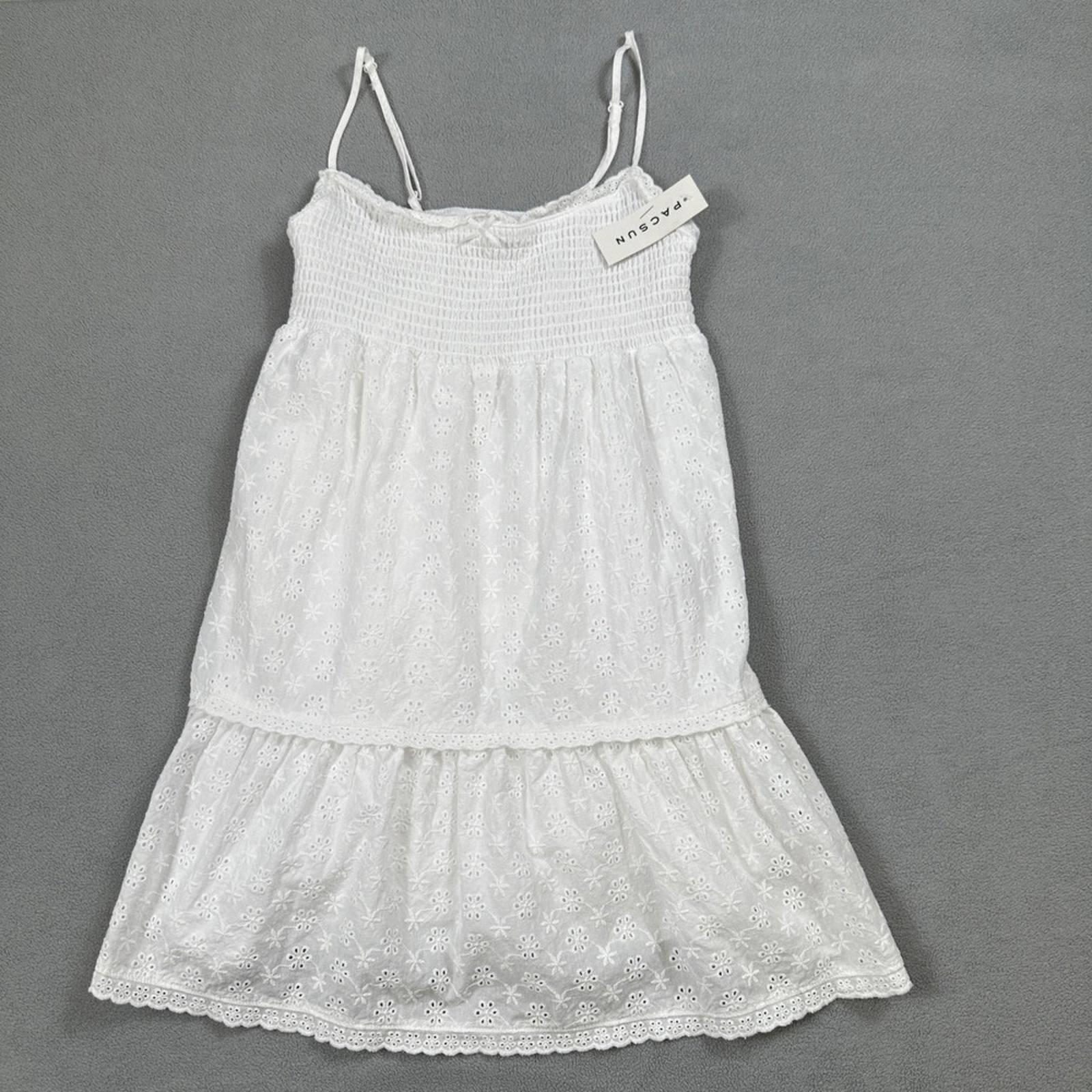 Other LA Hearts by Pacsun Dress S Women White Eyelet Sundress Size S / US 4 / IT 40 - 1 Thumbnail