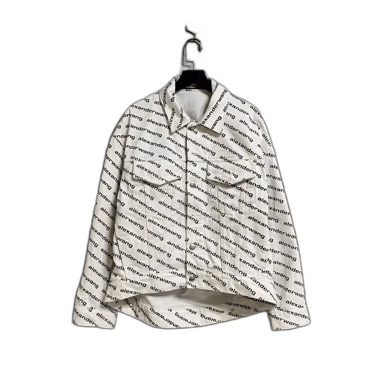 Alexander Wang Alexander Wang Denim Jacket with Logo Print-yf Size US M / EU 48-50 / 2 - 1 Thumbnail
