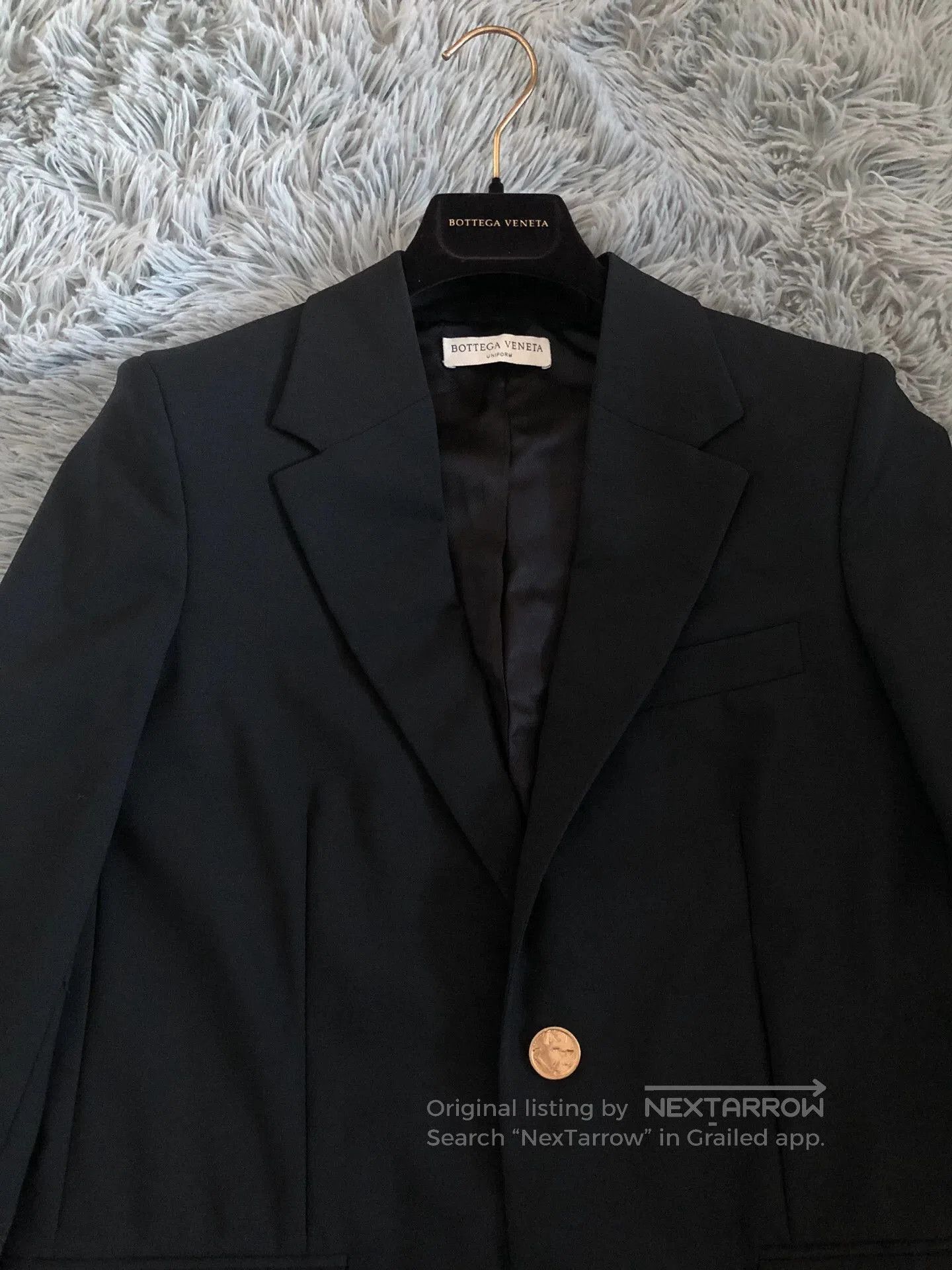 Bottega Veneta Bottega Veneta Gold Buckle Wool Blazer. Size XS / US 0-2 / IT 36-38 - 3 Thumbnail
