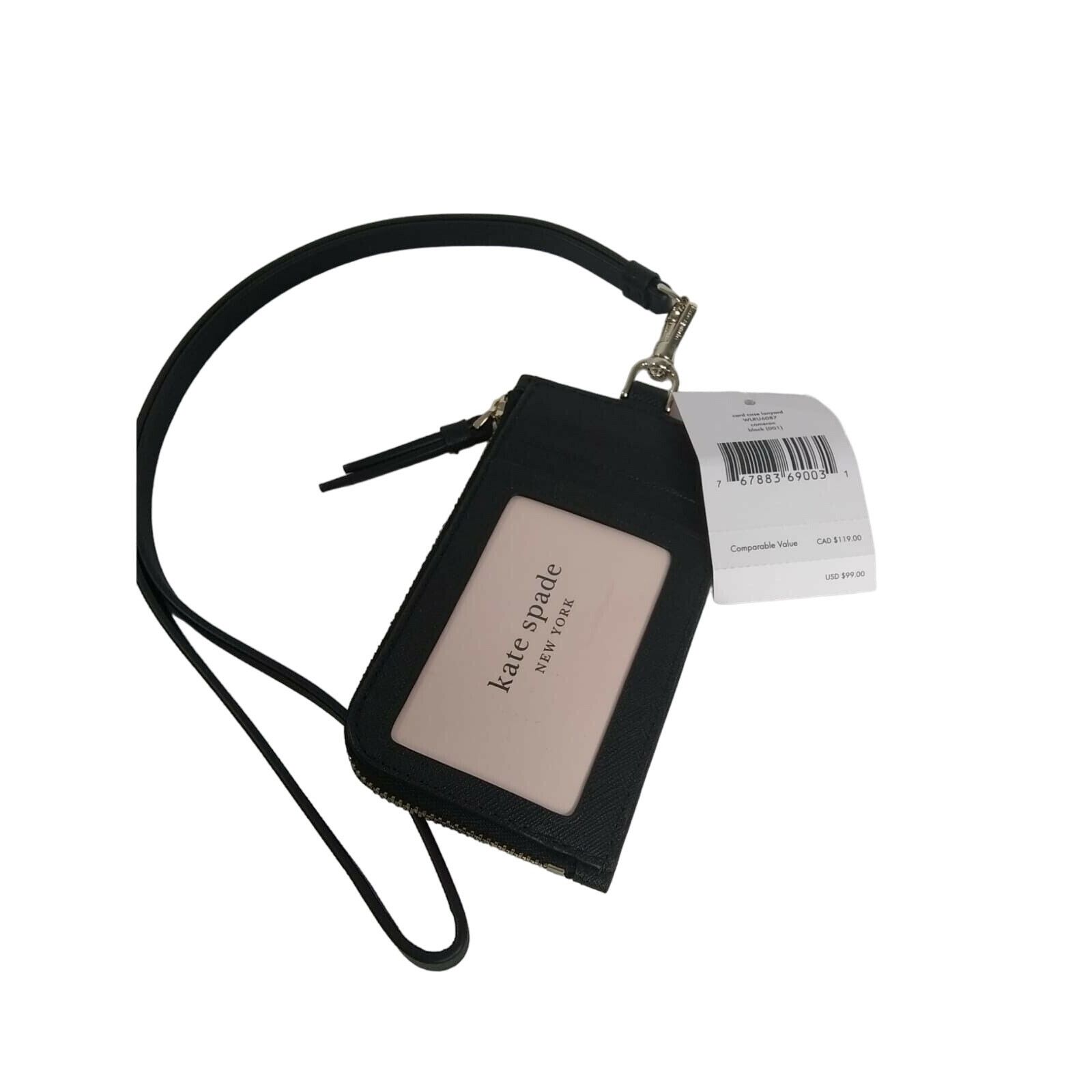 Kate Spade Kate Spade ID Card Case Cameron Lanyard Black Holder Wallet Size ONE SIZE - 4 Thumbnail