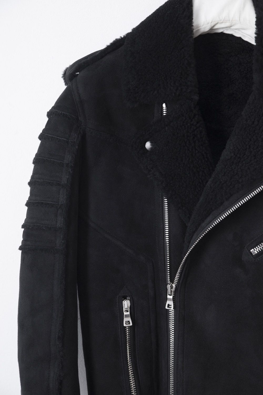 Balmain AW18 shearling biker jacket Size US S / EU 44-46 / 1 - 3 Thumbnail