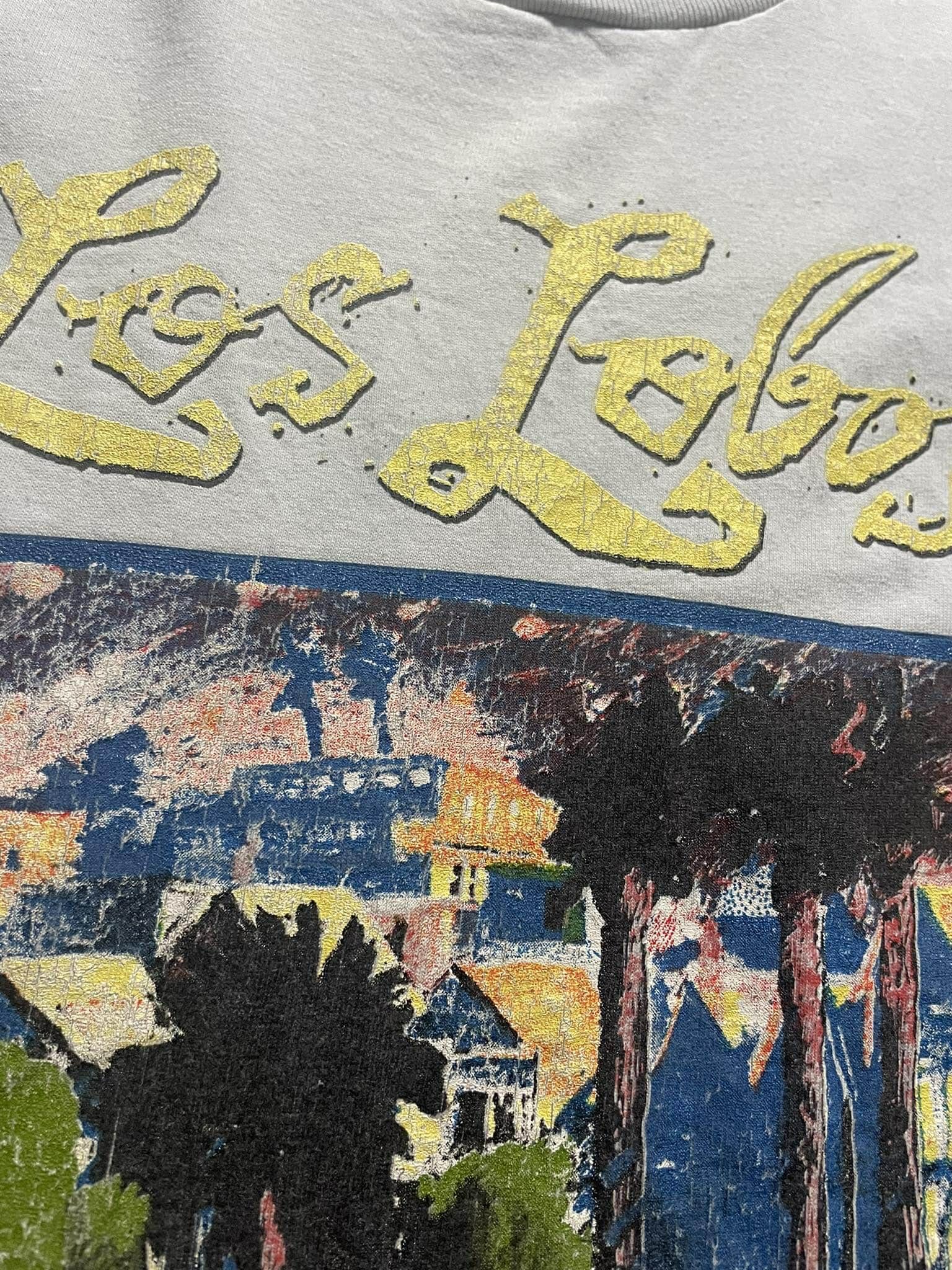 Band Tees × Vintage Vintage Los Lobos Cropped Band Shirt Size US L / EU 52-54 / 3 - 4 Thumbnail