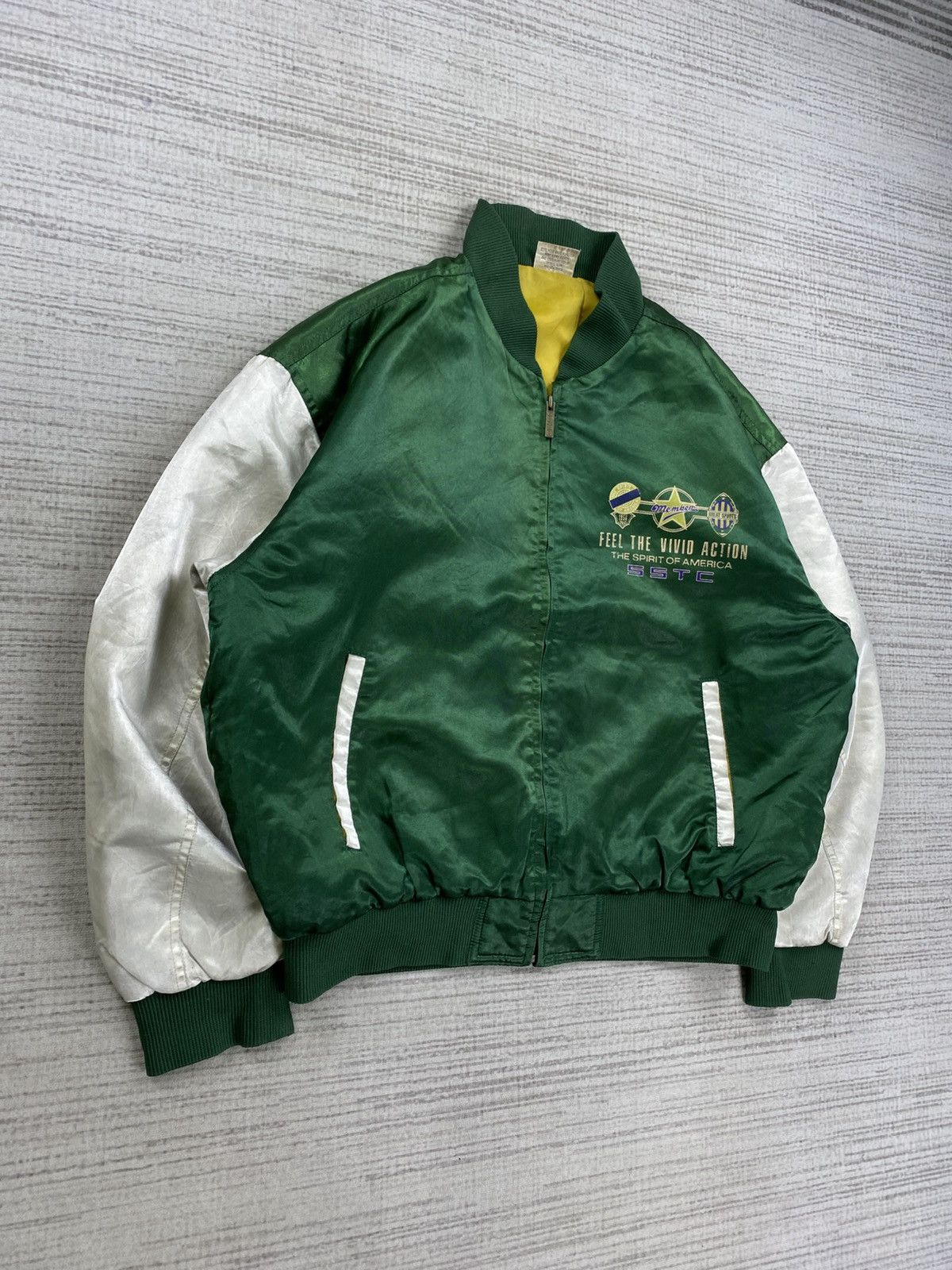 Japanese Brand × Vintage Vintage SSTC Real Athletic Fullzip Bombers Jacket Size US L / EU 52-54 / 3 - 3 Thumbnail