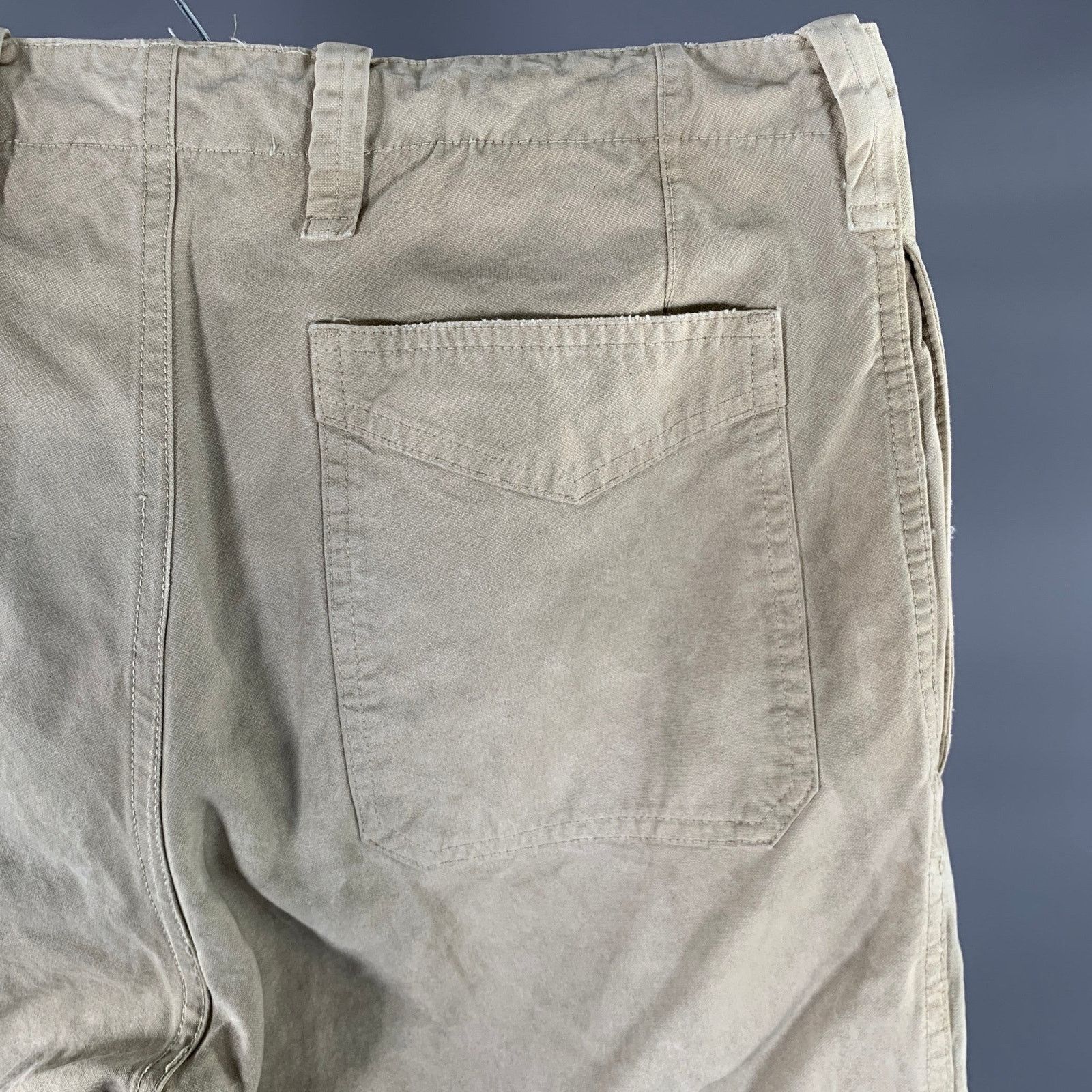 Visvim VISVIM Khaki Distressed Cotton Button Fly Casual Pants Size US 37 - 4 Thumbnail