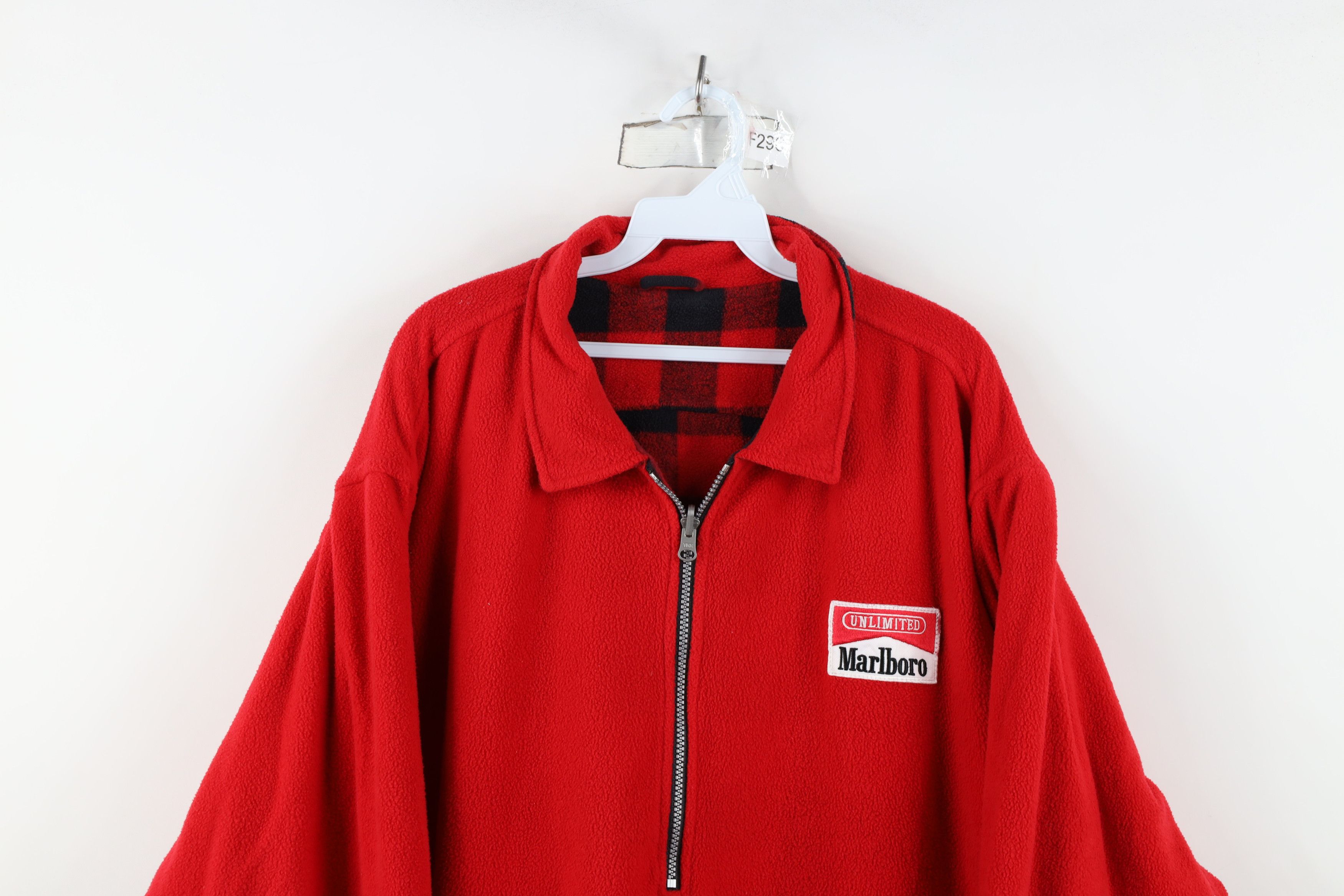 Marlboro Vintage 90s Marlboro Reversible Half Zip Fleece Sweater Red Size US XXL / EU 58 / 5 - 2 Thumbnail