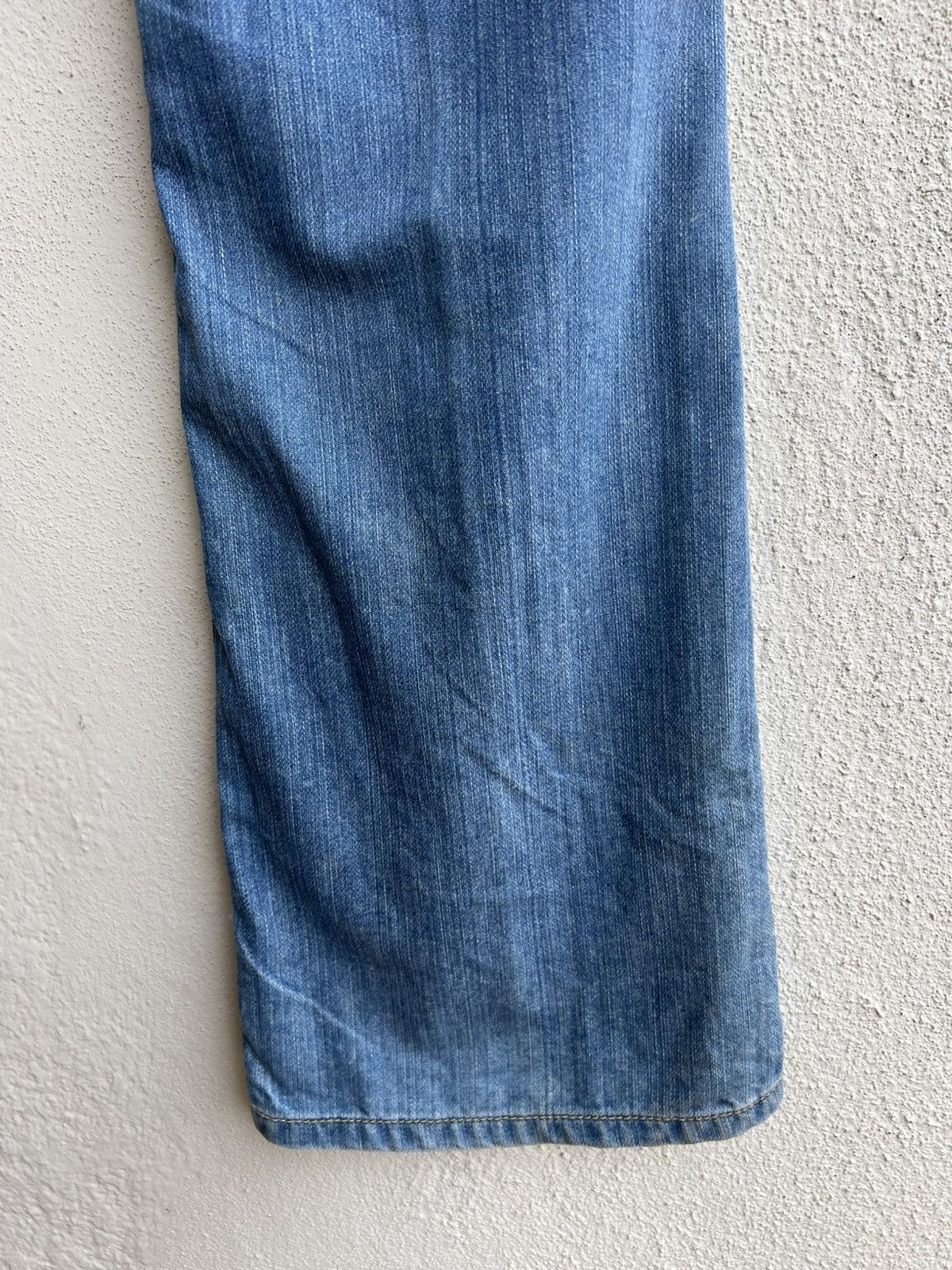 Jimmy Taverniti Vintage 00s Taverniti Embroidery Denim Peggy Flare Jeans Size US 29 - 20 Thumbnail