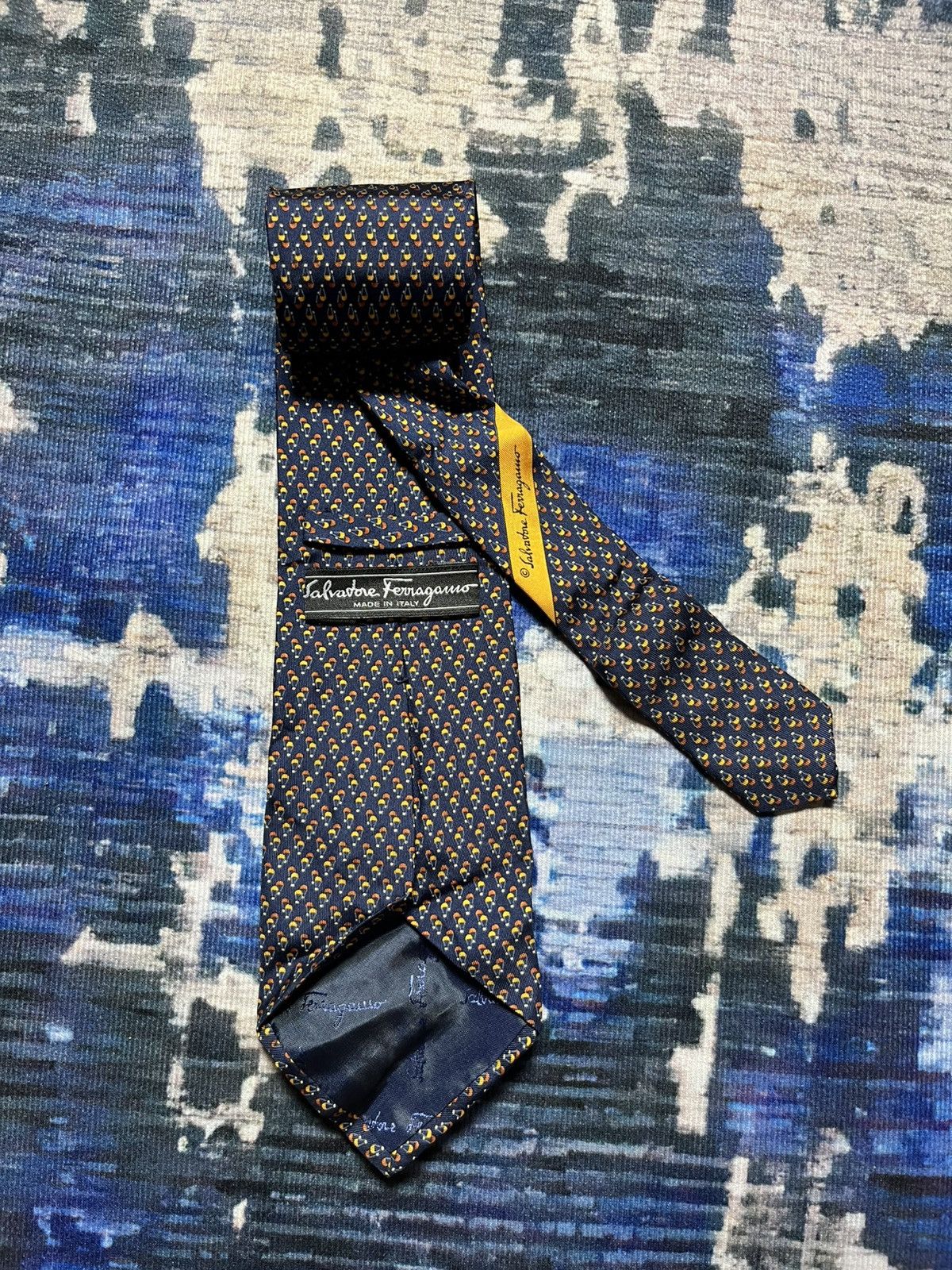 Salvatore Ferragamo 🔥Salvatore Ferragamo Full Print Neck tie Italy Size ONE SIZE - 1 Thumbnail