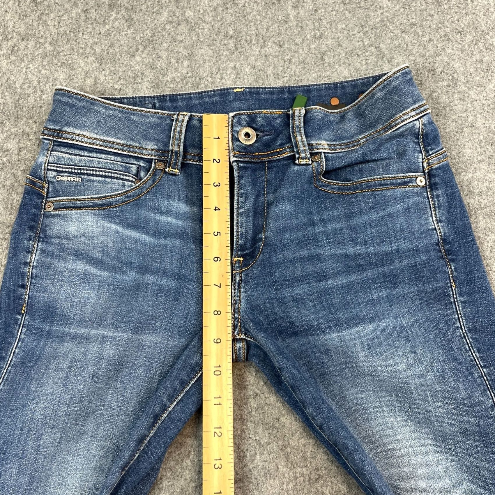 G-Star G-Star Womens Jeans Midge Straight 30 32 UK 10 Medium Wash Blue Stretch Low Rise Jeans Size 32" / US 10 / IT 46 - 6 Thumbnail