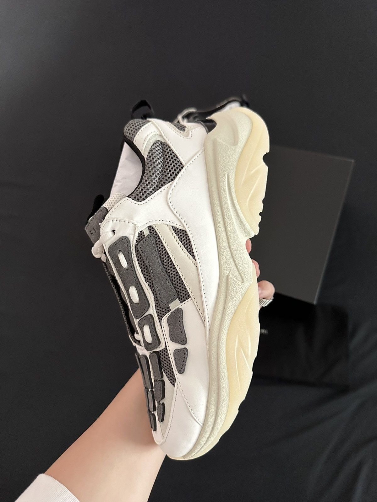 Amiri Amiri Tan Grey Bone Runner Size US 9 / EU 42 - 4 Thumbnail