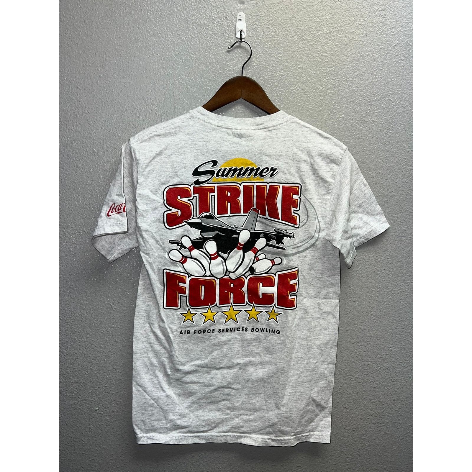 Gildan Air Force Shirt Bowling Services Strike Force Tee Gray Small Size US S / EU 44-46 / 1 - 1 Thumbnail