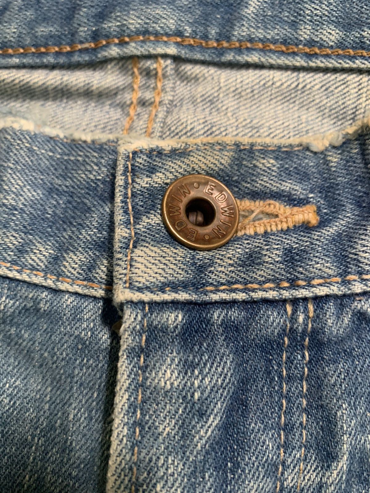 Kapital VINTAGE EDWIN 505S SELVEDGE PUNK SHORT DISRESSED DENIM Size US 32 / EU 48 - 17 Thumbnail