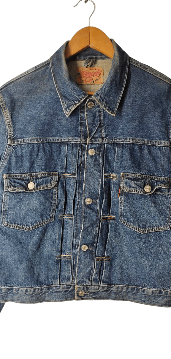 Japanese Brand VINTAGE BARTACK SELVADGE DENIM TRUCKER JACKET Size US M / EU 48-50 / 2 - 11 Thumbnail