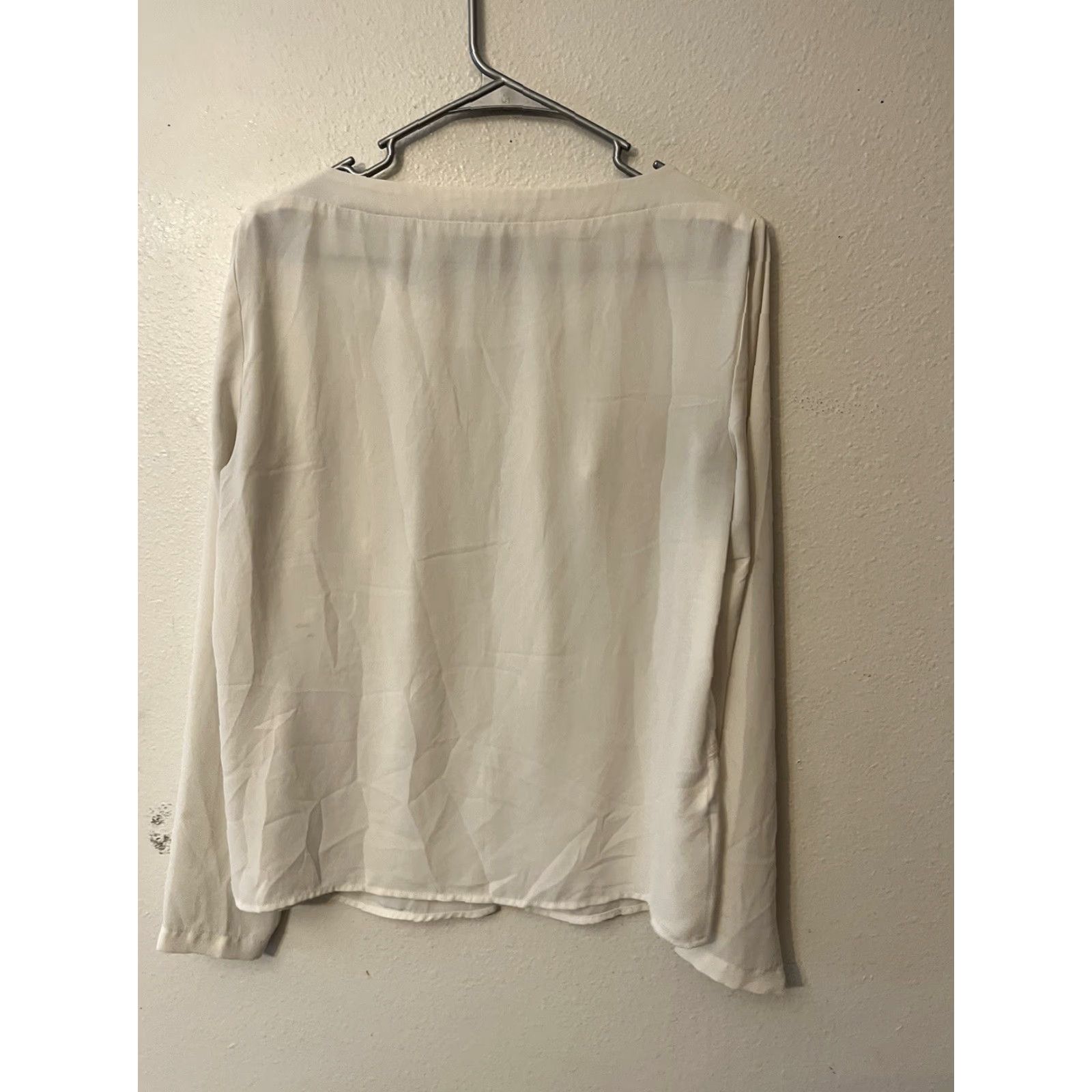 Loft Loft Blouse Woman Long Sleeve Ivory Stitch Round Neck Size M Size M / US 6-8 / IT 42-44 - 2 Thumbnail
