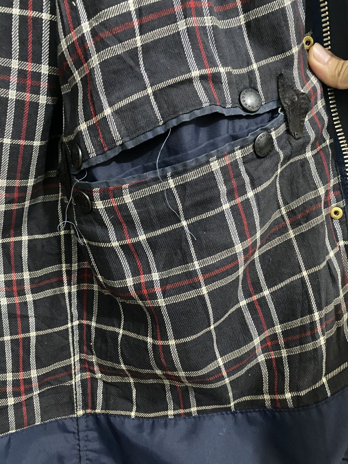 Barbour × Vintage Vintage Barbour Border Waxed Jacket 81cm/32in Hunting Size US S / EU 44-46 / 1 - 12 Thumbnail