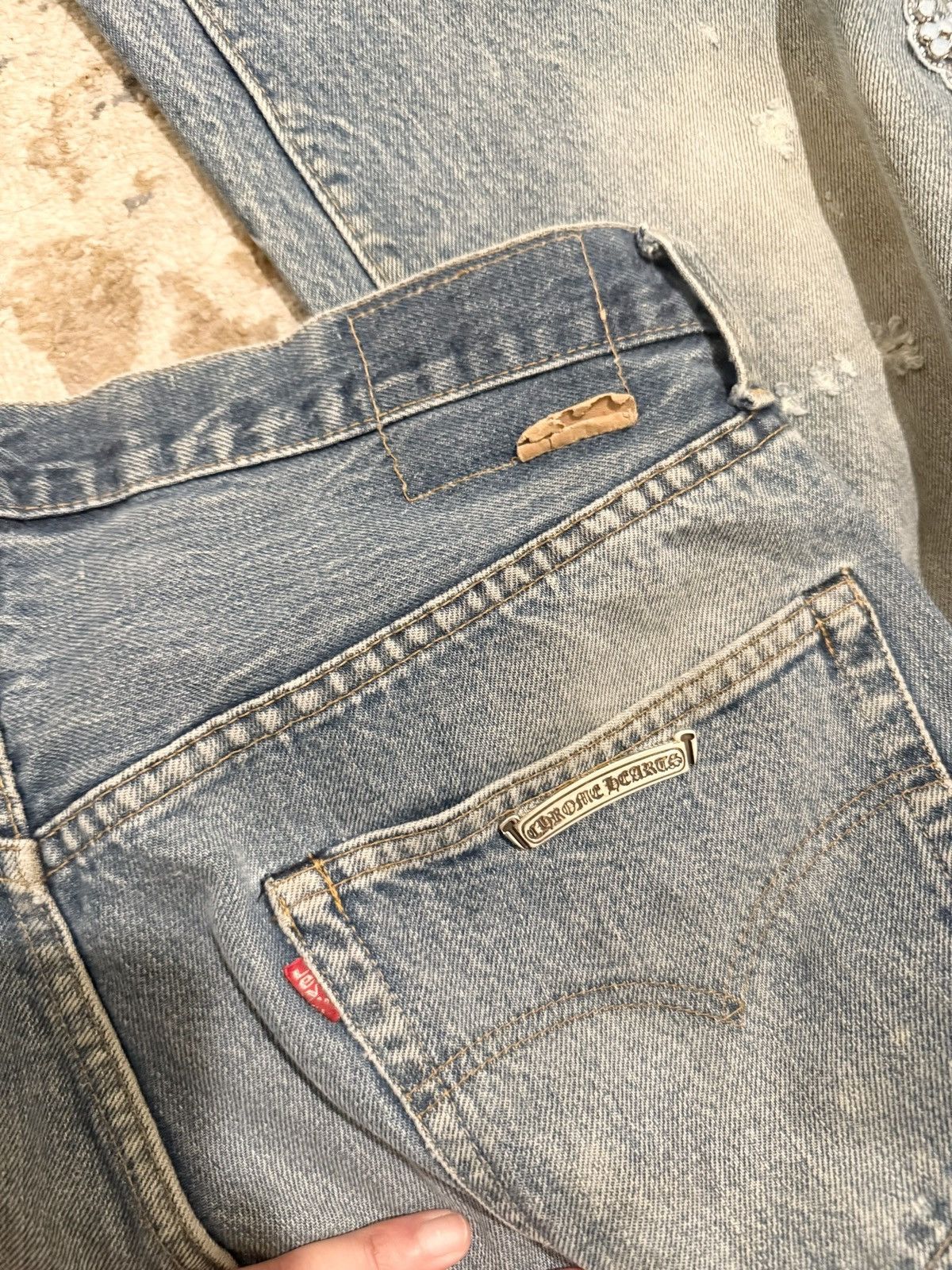 Chrome Hearts Chrome Hearts Canes Exclusive Diamond Crosses Sliver JEANS Size US 36 / EU 52 - 10 Thumbnail