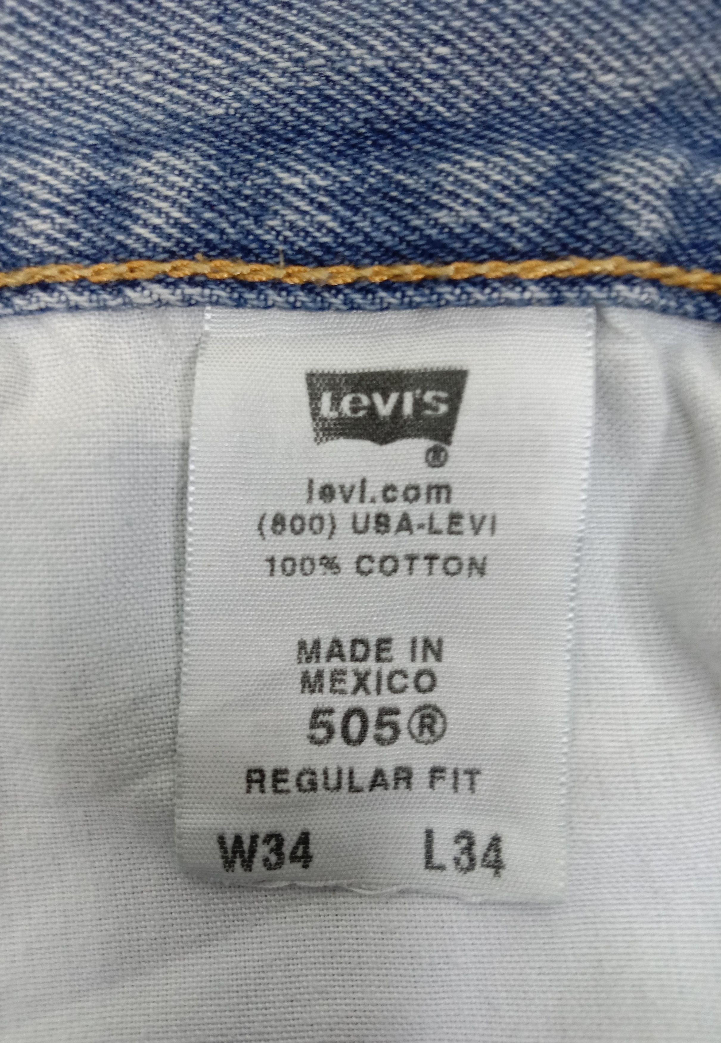 Levi's Vintage Levi's 505 Jeans Light Wash Regular Fit Denim Size US 34 / EU 50 - 14 Thumbnail