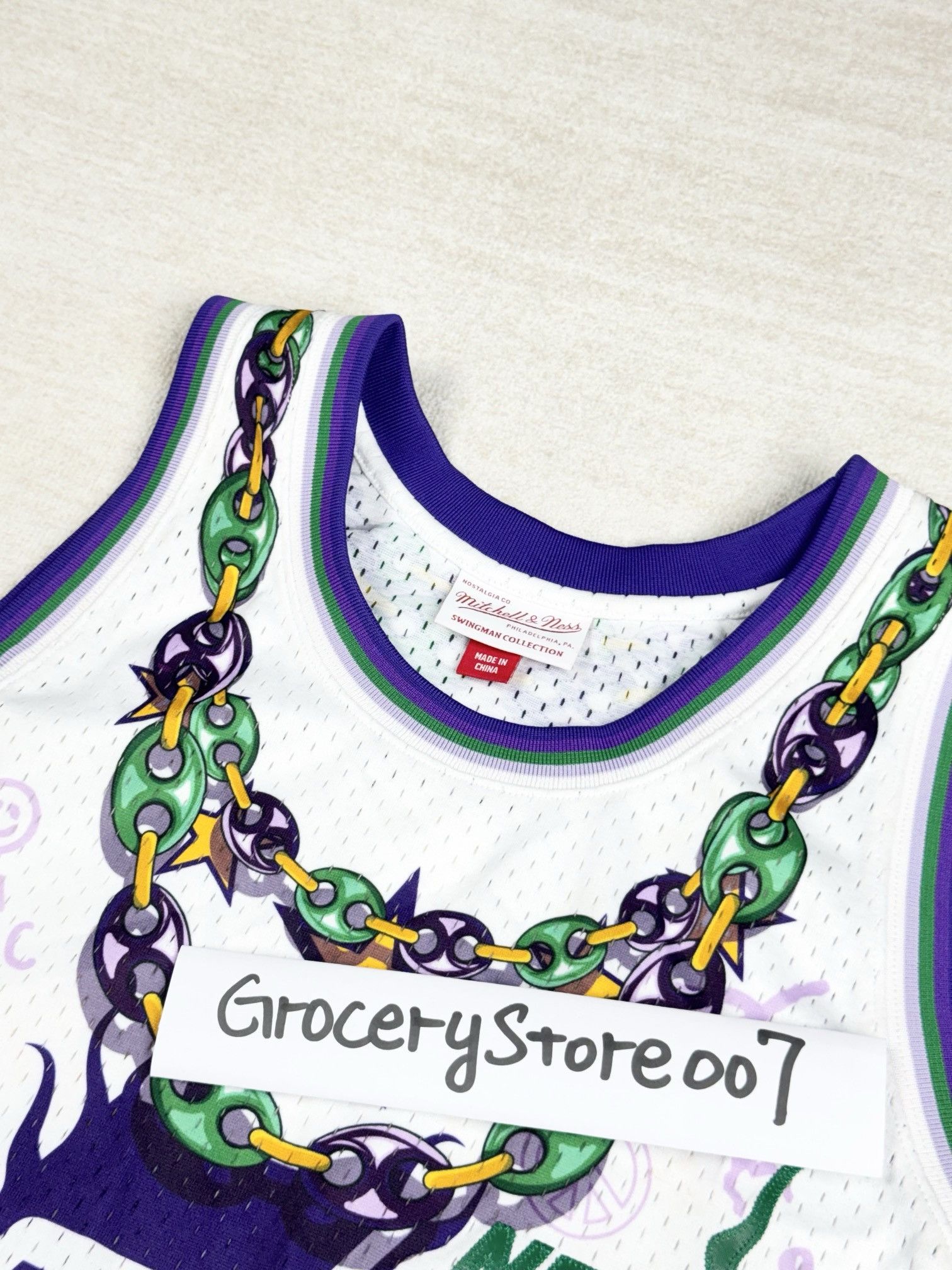 Mitchell & Ness LIL WAYNE YOUNG MONEY X NEW ORLEANS JAZZ JERSEY Size US L / EU 52-54 / 3 - 6 Thumbnail