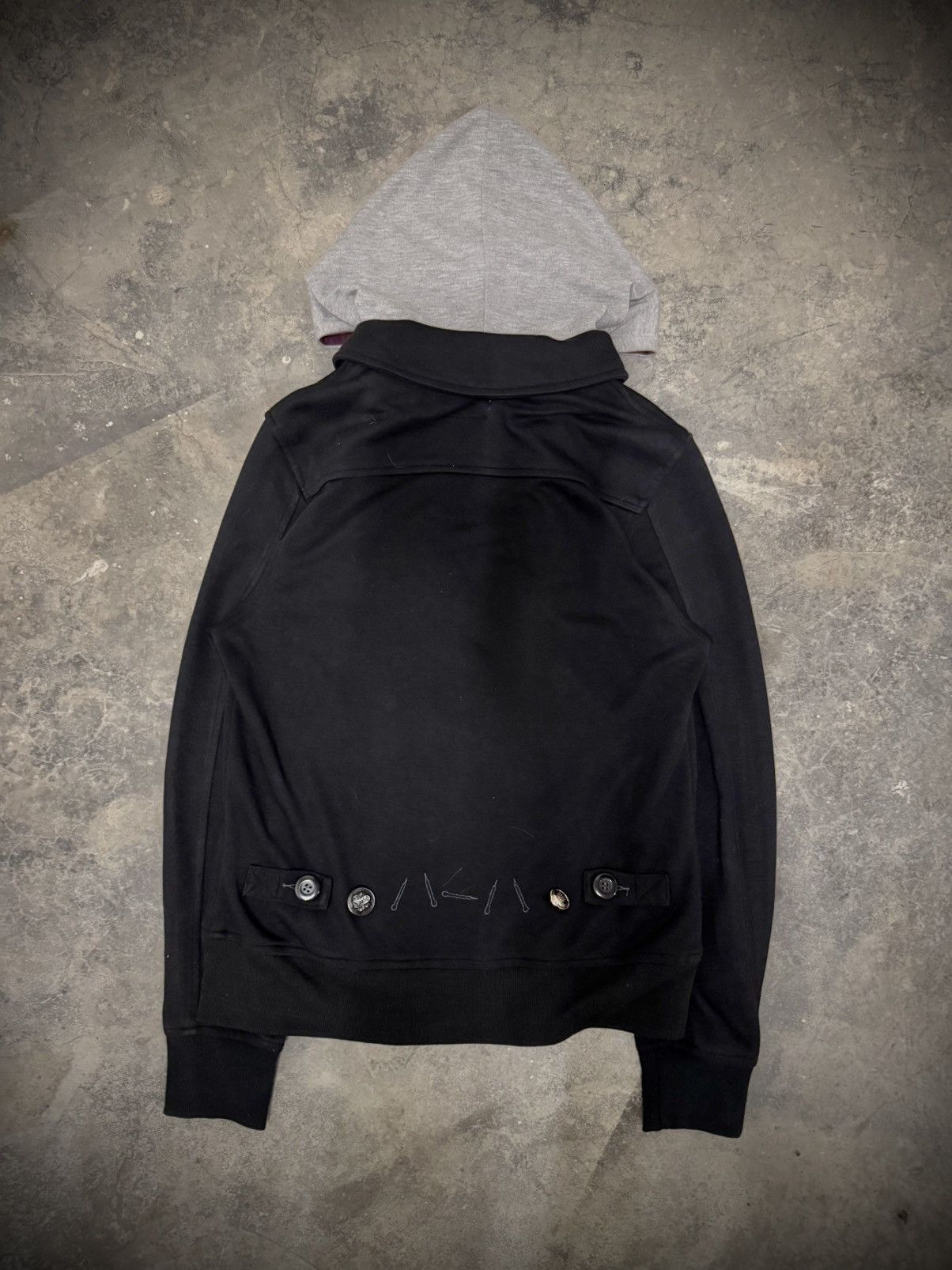 If Six Was Nine Rare Halham Asymmetrical Punk Zip Hooded Jacket Size US S / EU 44-46 / 1 - 5 Thumbnail