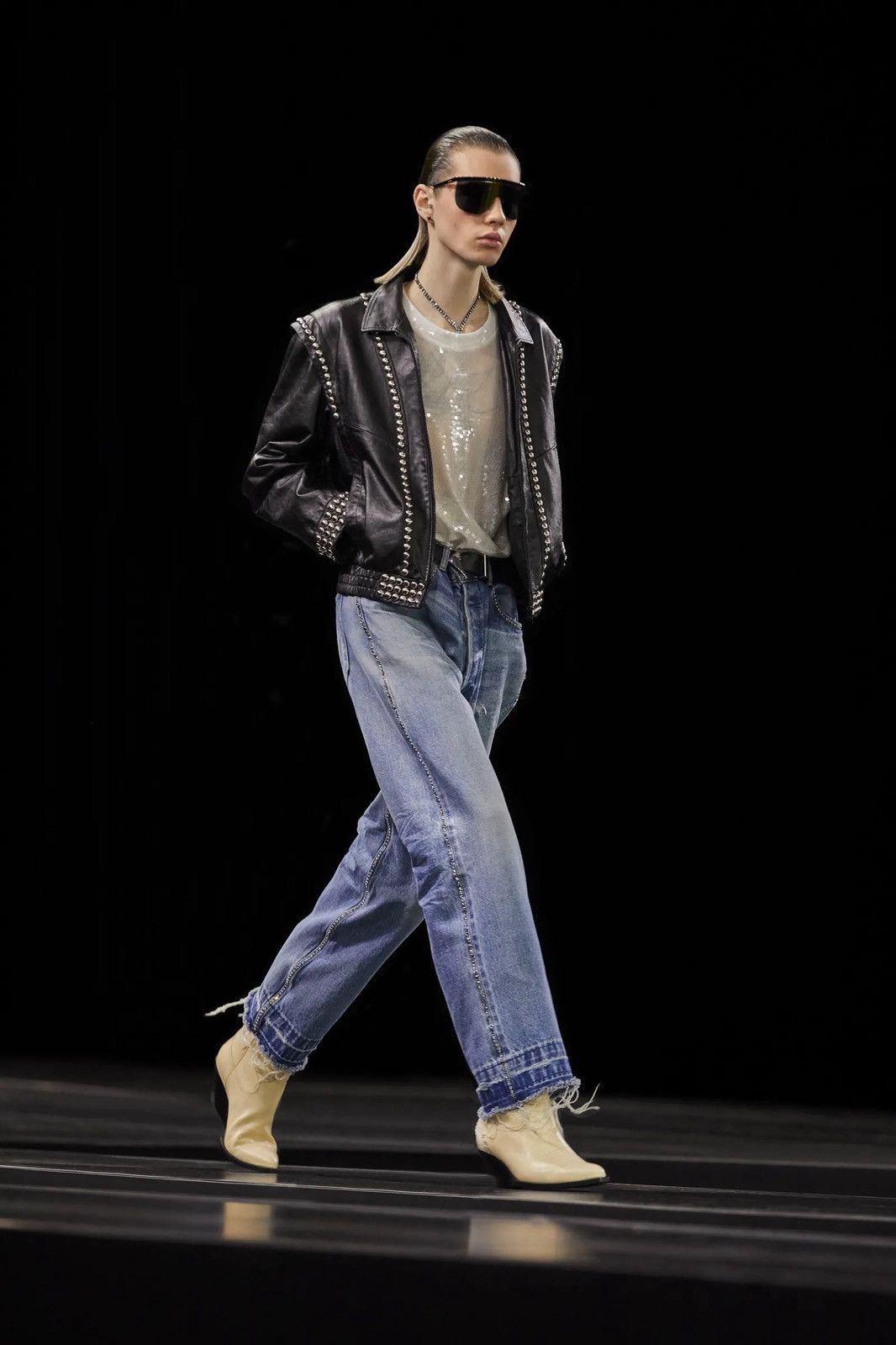 Celine CELINE BY HEDI SLIMANE 22AW WESLEY ZUMA JEANS WITH CRYSTAL