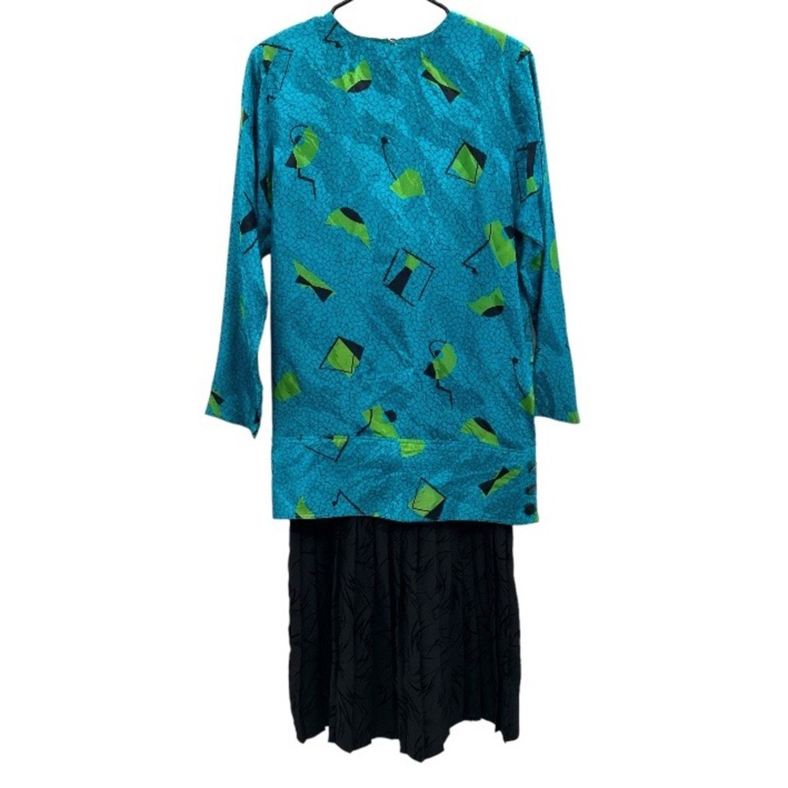 MAGGY LONDON Vintage Maggy London 100% Silk Geometric Tunic Slip Dress 8 Size M / US 6-8 / IT 42-44 - 1 Thumbnail
