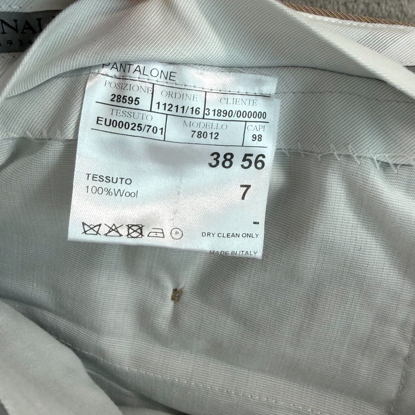 Canali Canali Flat Front Dress Pants Brown 100% Wool Men 36x30 Straight Regular Stretch Zip Pockets Dry Clean Only Italy 80s 90s Wedding City Preppy USA Size US 36 / EU 52 - 2 Thumbnail