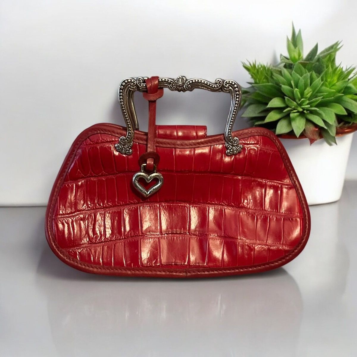 Brighton Vintage Brighton Florentina red croc mini bag Size ONE SIZE - 1 Thumbnail