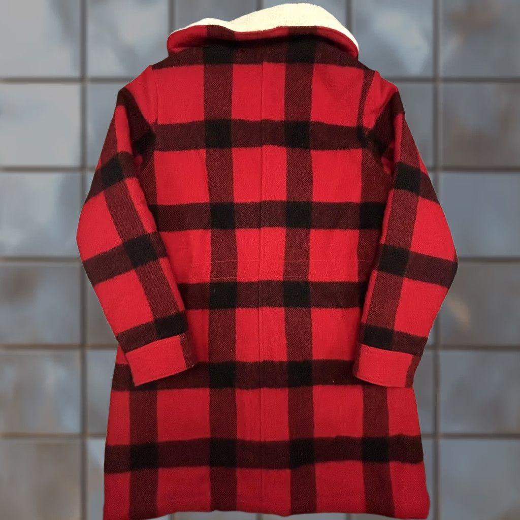 Vintage Woolrich Abercrombie & Fitch Coat Womens Large Red Buffalo Plaid Wool Parka Size L / US 10 / IT 46 - 1 Thumbnail