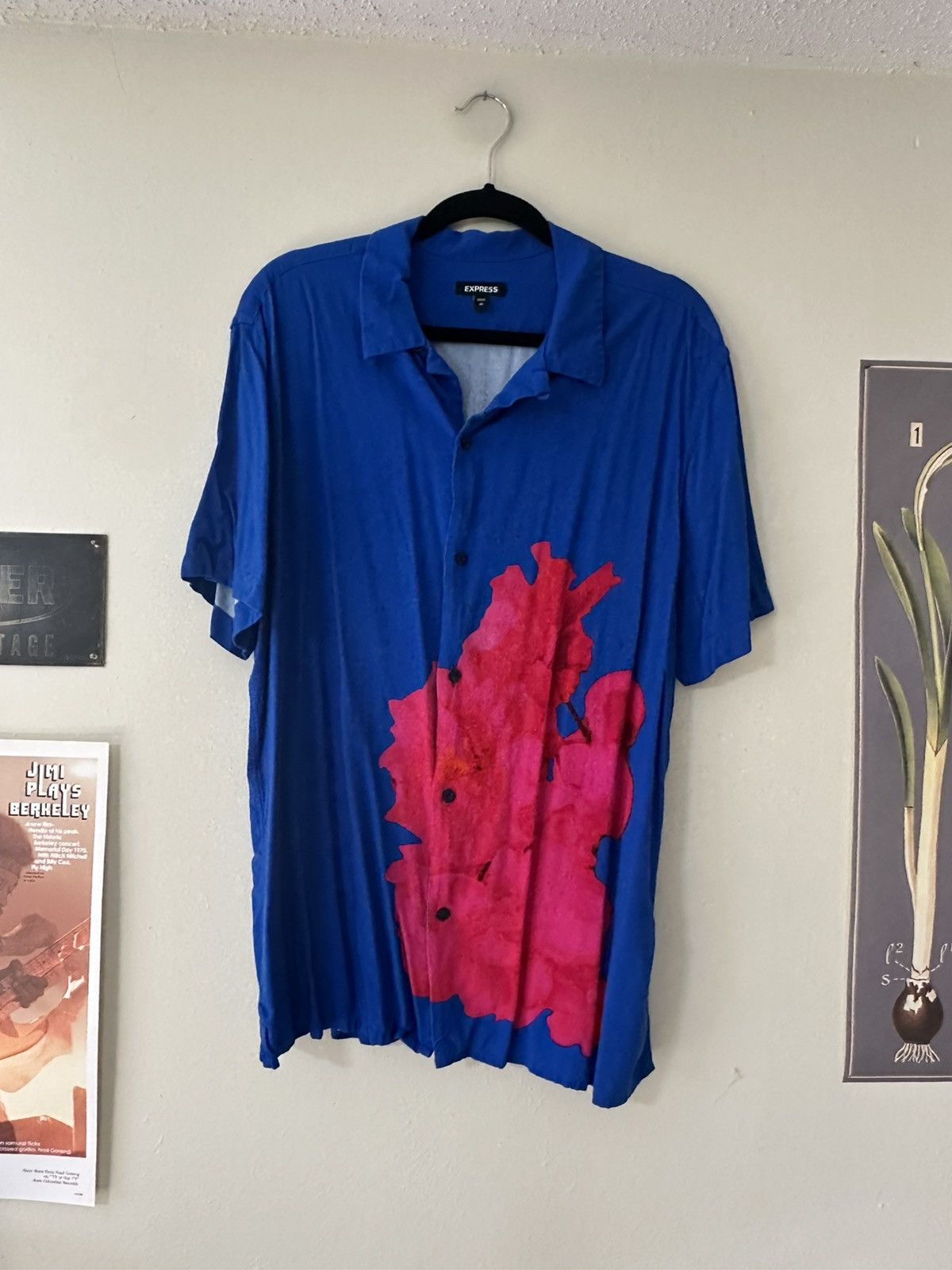 Express Floral Rayon Express Shirt Size US XL / EU 56 / 4 - 1 Thumbnail