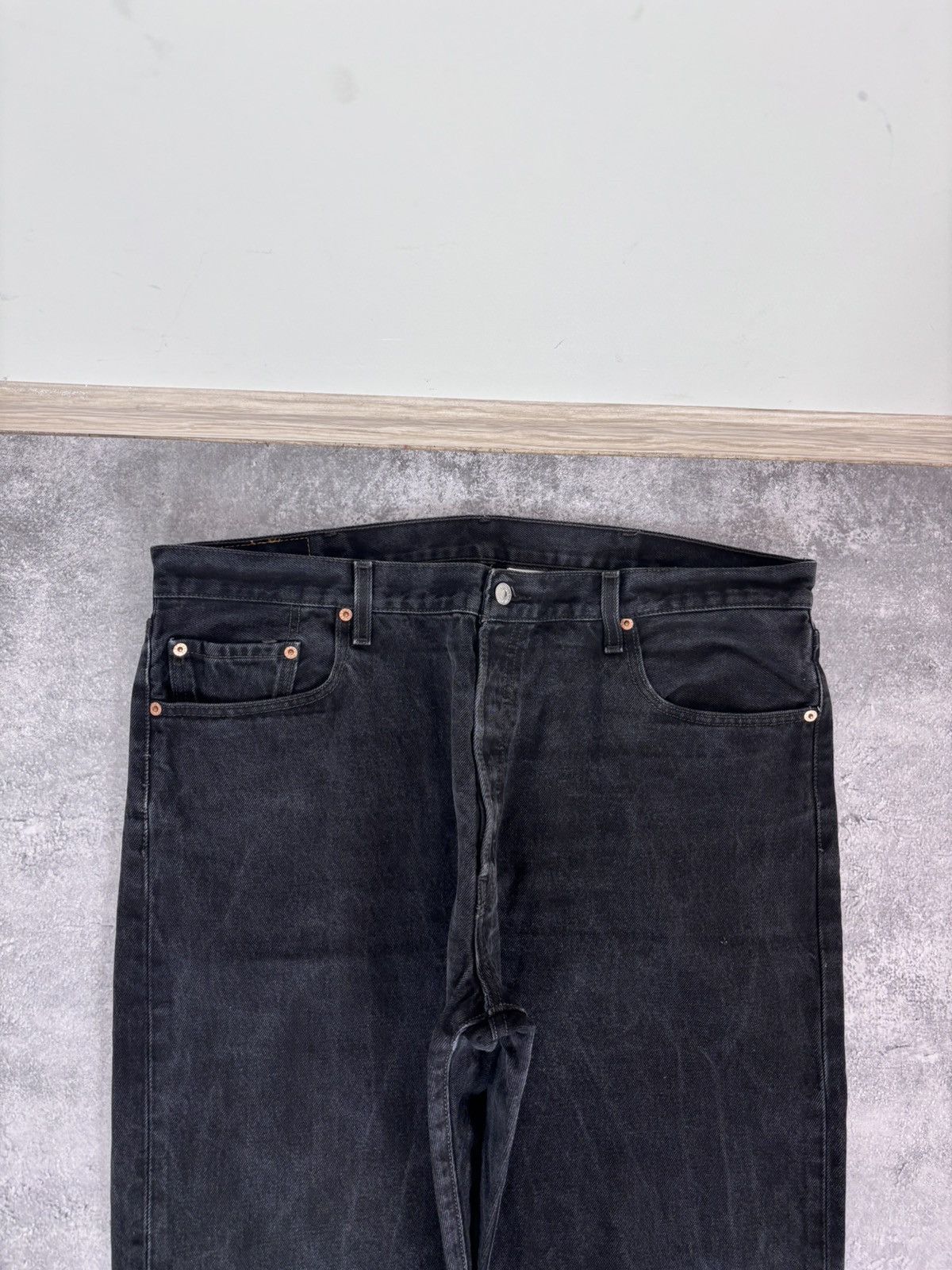 Levi's Vintage Levi’s 501 Paper Tag Black Baggy Denim Baggy Jeans Size US 40 / EU 56 - 12 Thumbnail