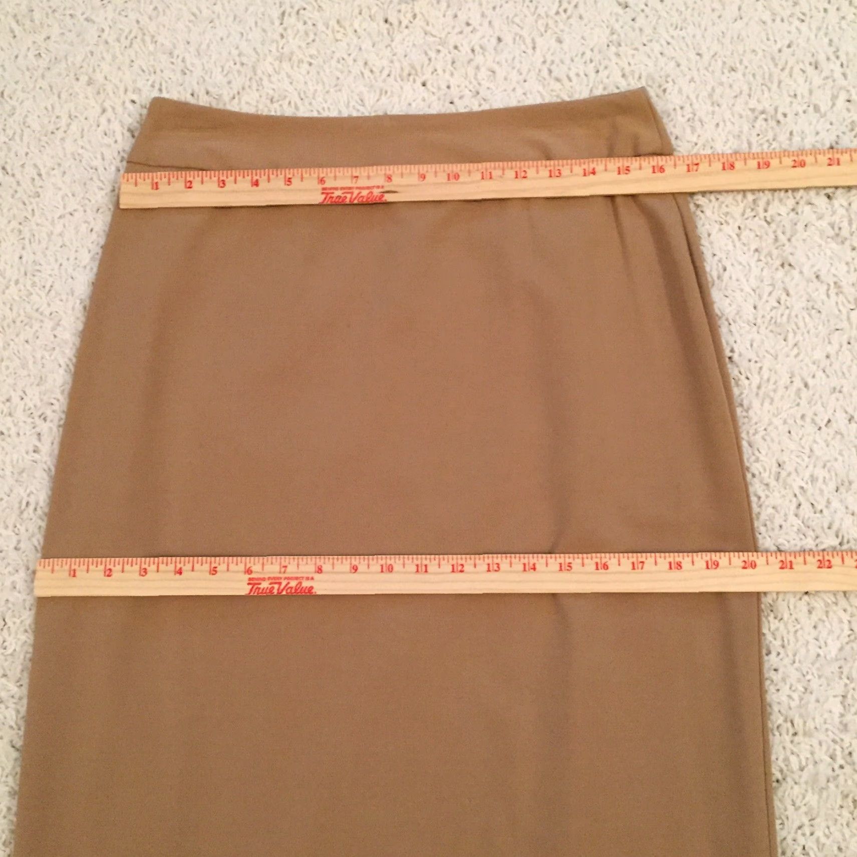 Vintage Fashion Bug Skirt Maxi Long Beige Size 10 Women Stretch Polyester Rayon Spandex Regular Lined Essential Size 32" / US 10 / IT 46 - 2 Thumbnail