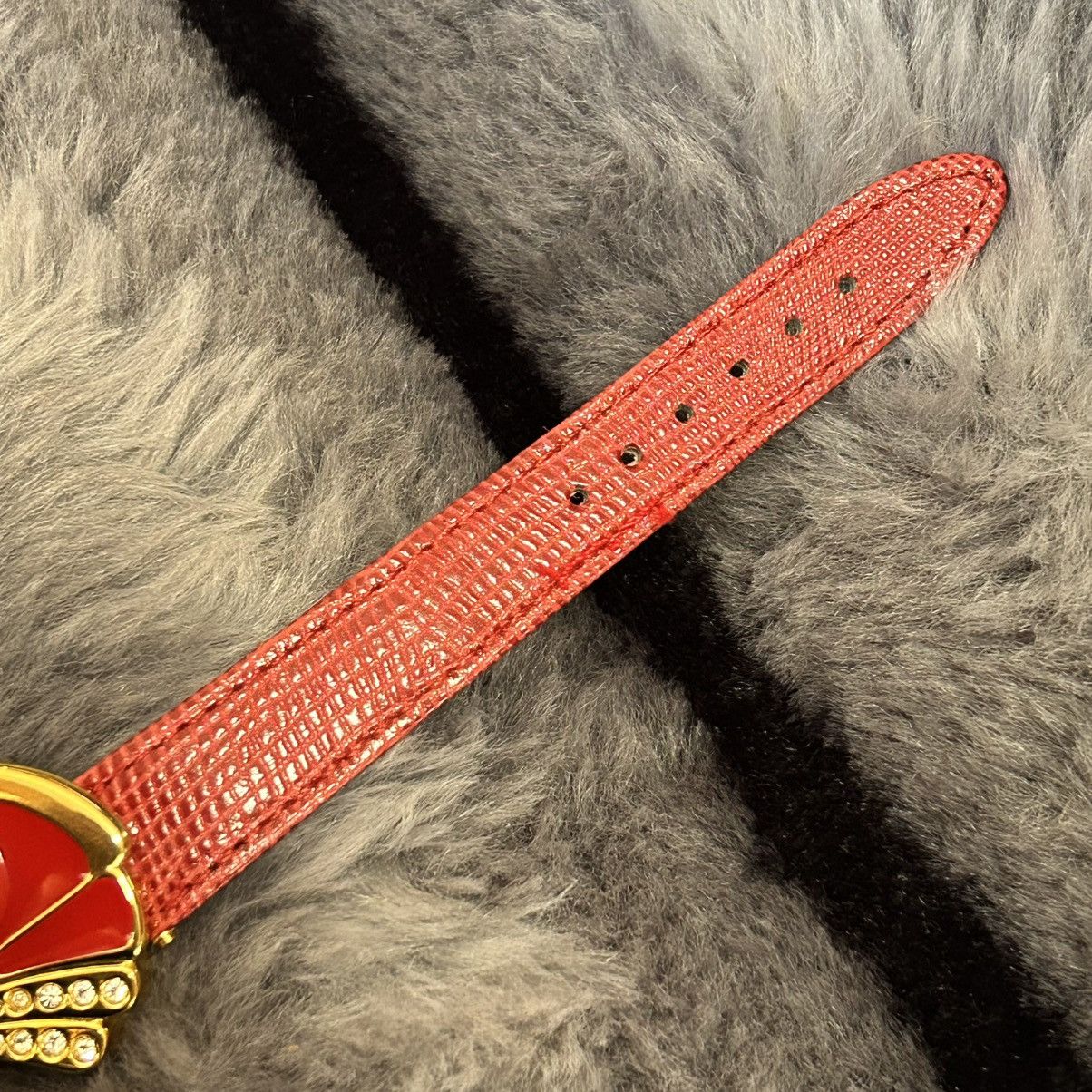 Vintage Rare Vintage 80s Emspritt red croc genuine leather watch Size ONE SIZE - 10 Thumbnail