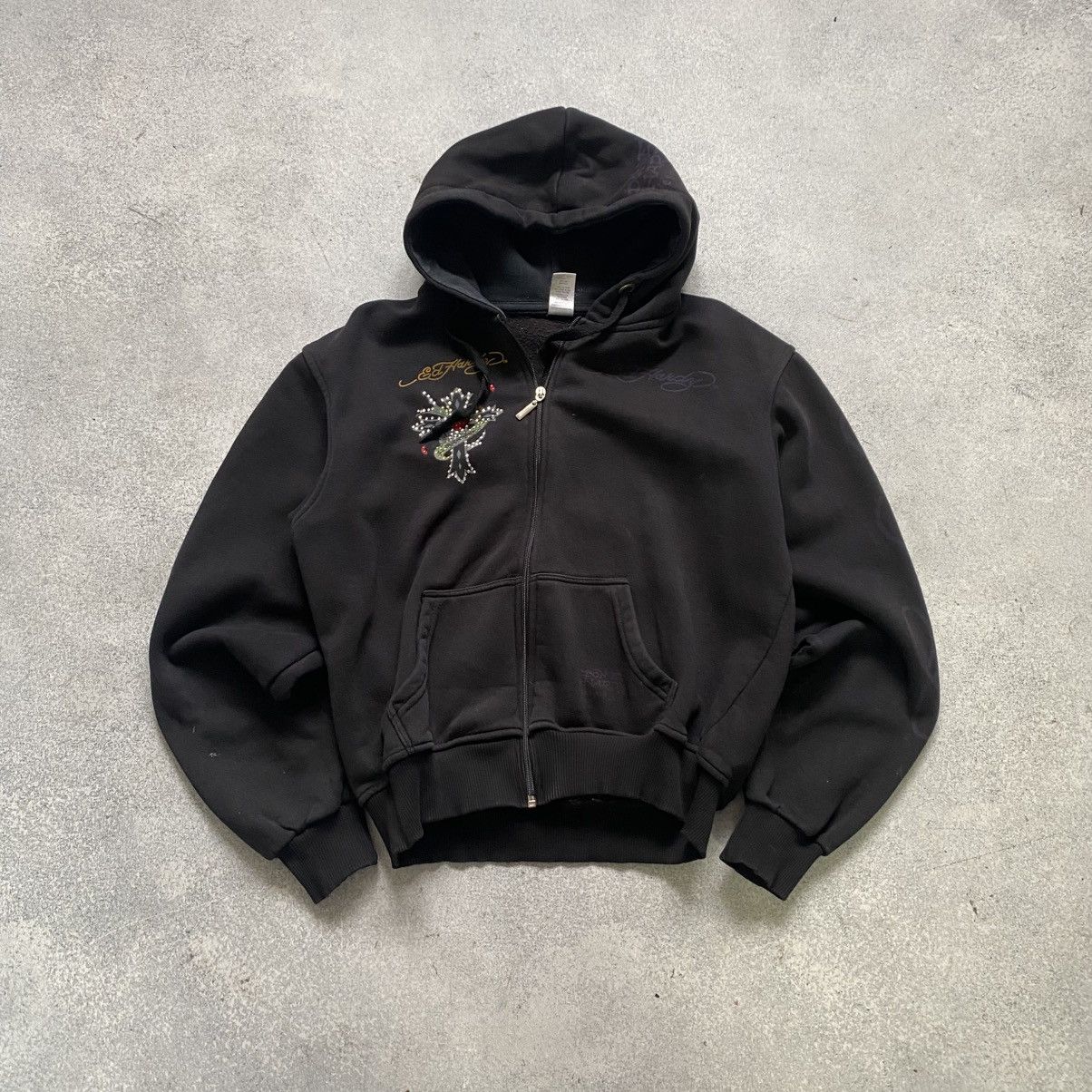 Christian Audigier by Ed Hardy zip Hoodie Stussy Evisu cross