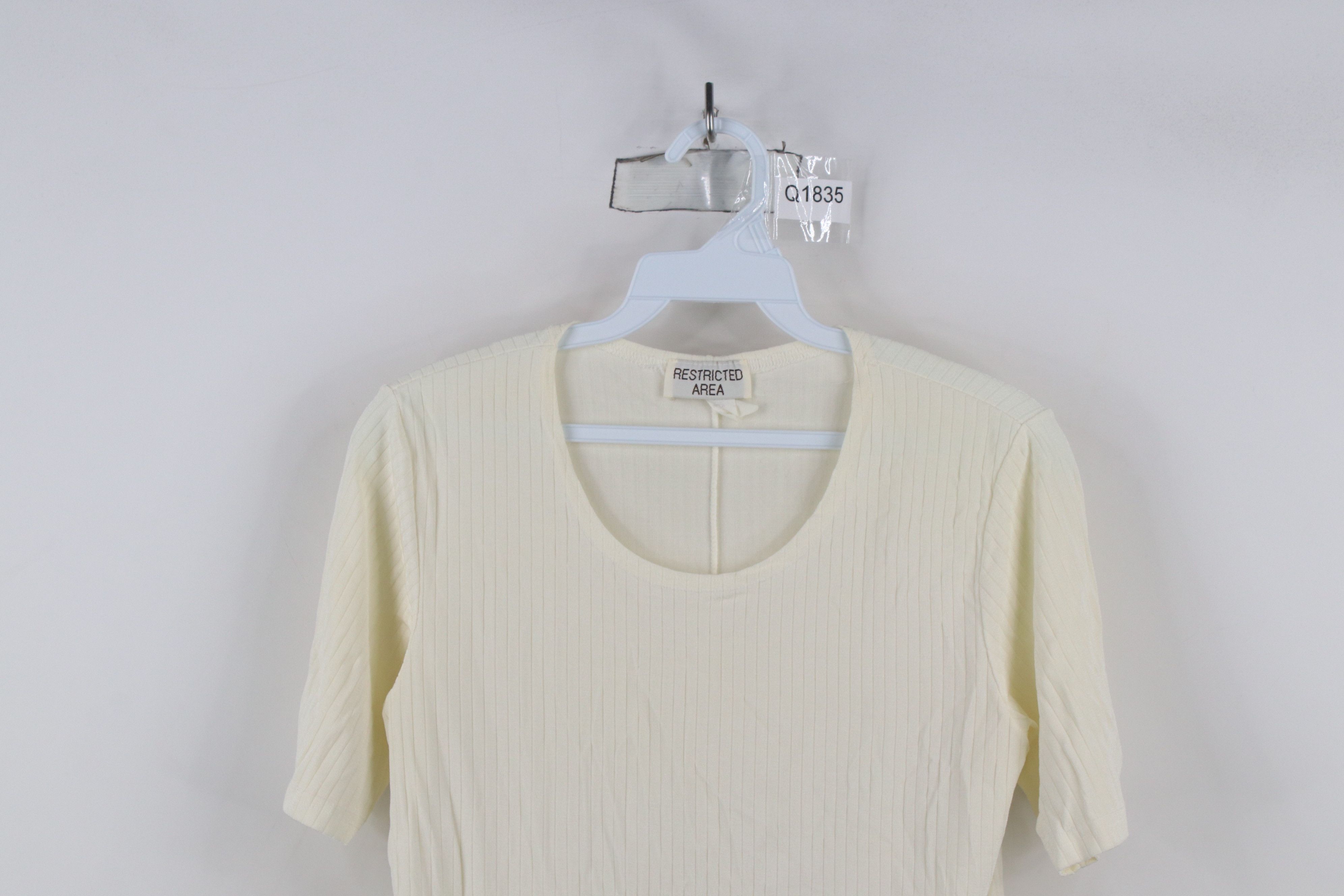 Vintage Vintage 90s Streetwear Babydoll Striped Knit T-Shirt USA Size XL / US 12-14 / IT 48-50 - 2 Thumbnail