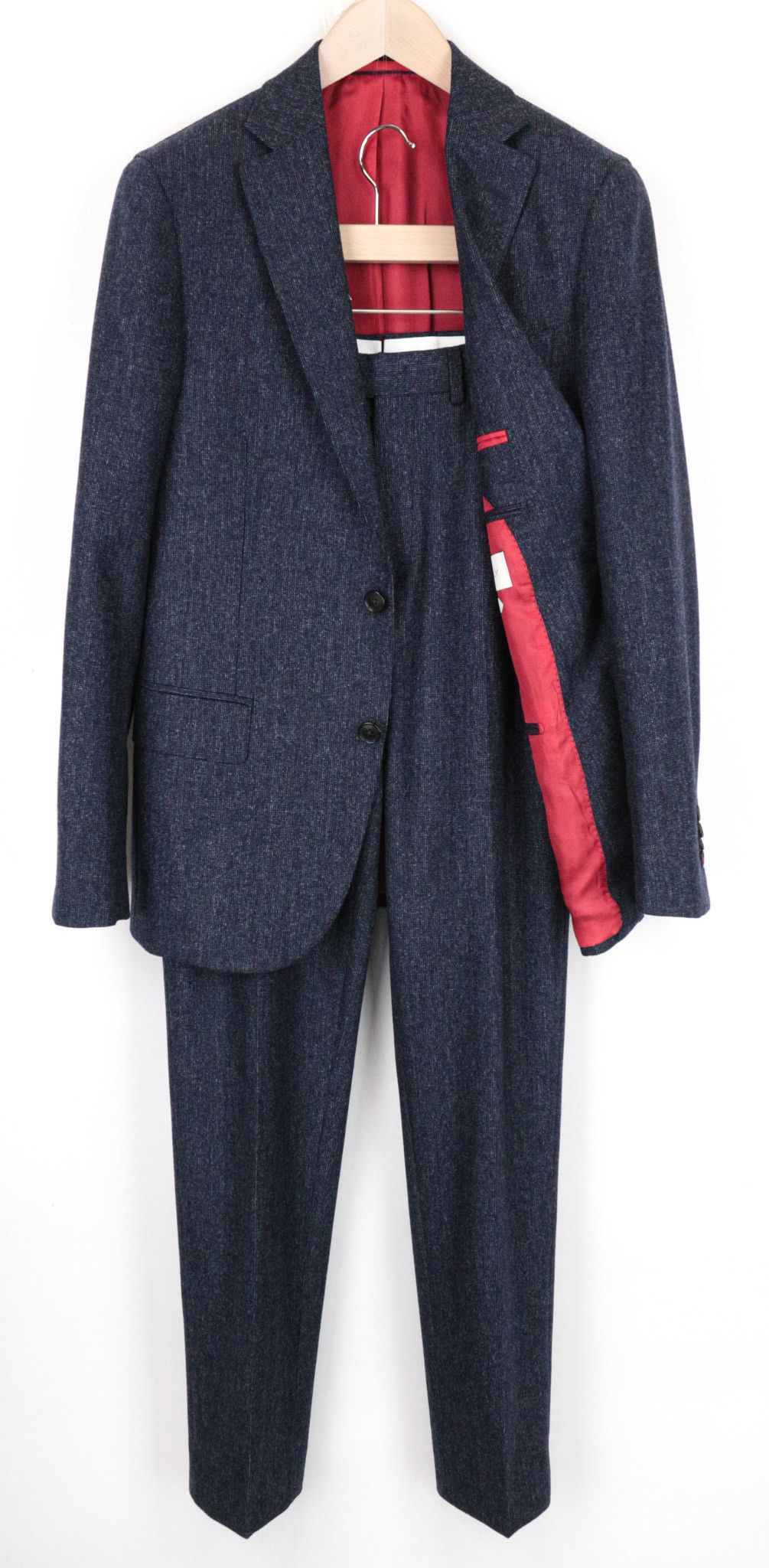 image of Suitsupply Sienna Uk36R Single-Breasted Lined Wool Blue Suit 69252, Men's