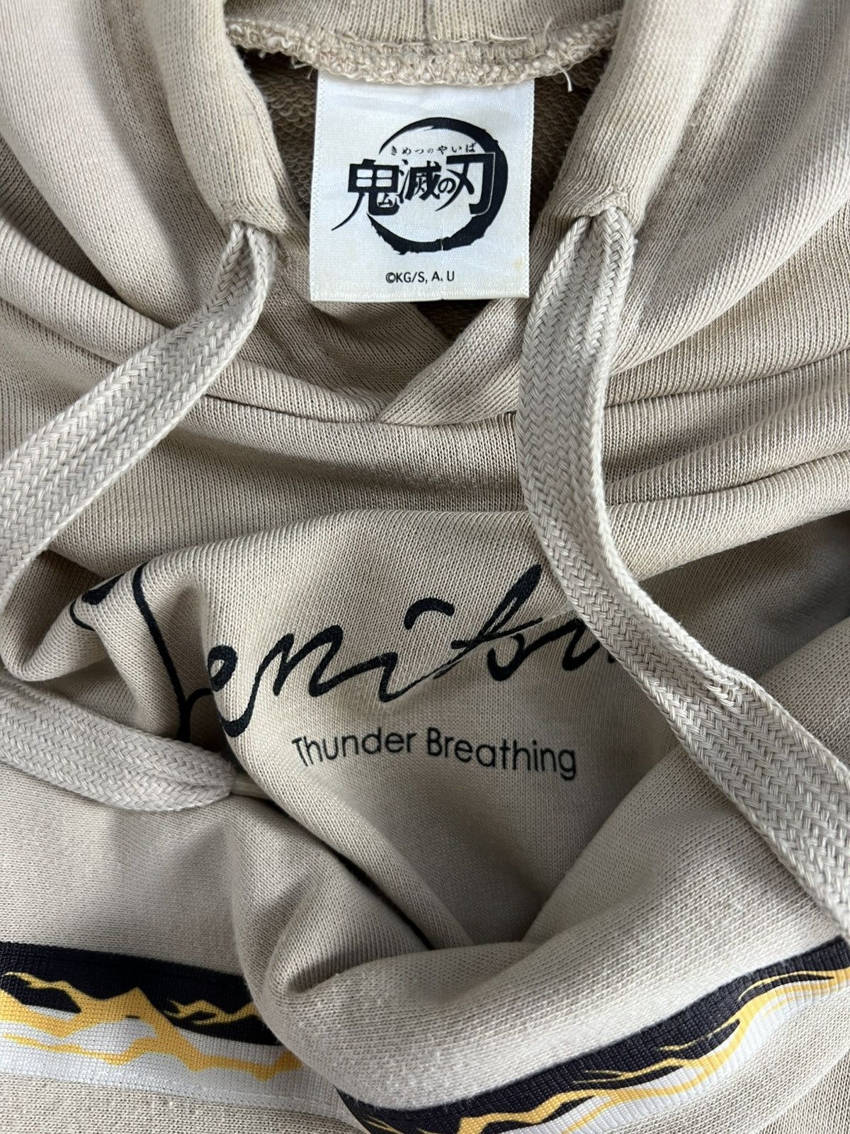 Cartoon Network × Japanese Brand × Vintage Vintage Demon Slayer Thunder Breathing Anime Hoodie Size US L / EU 52-54 / 3 - 6 Thumbnail