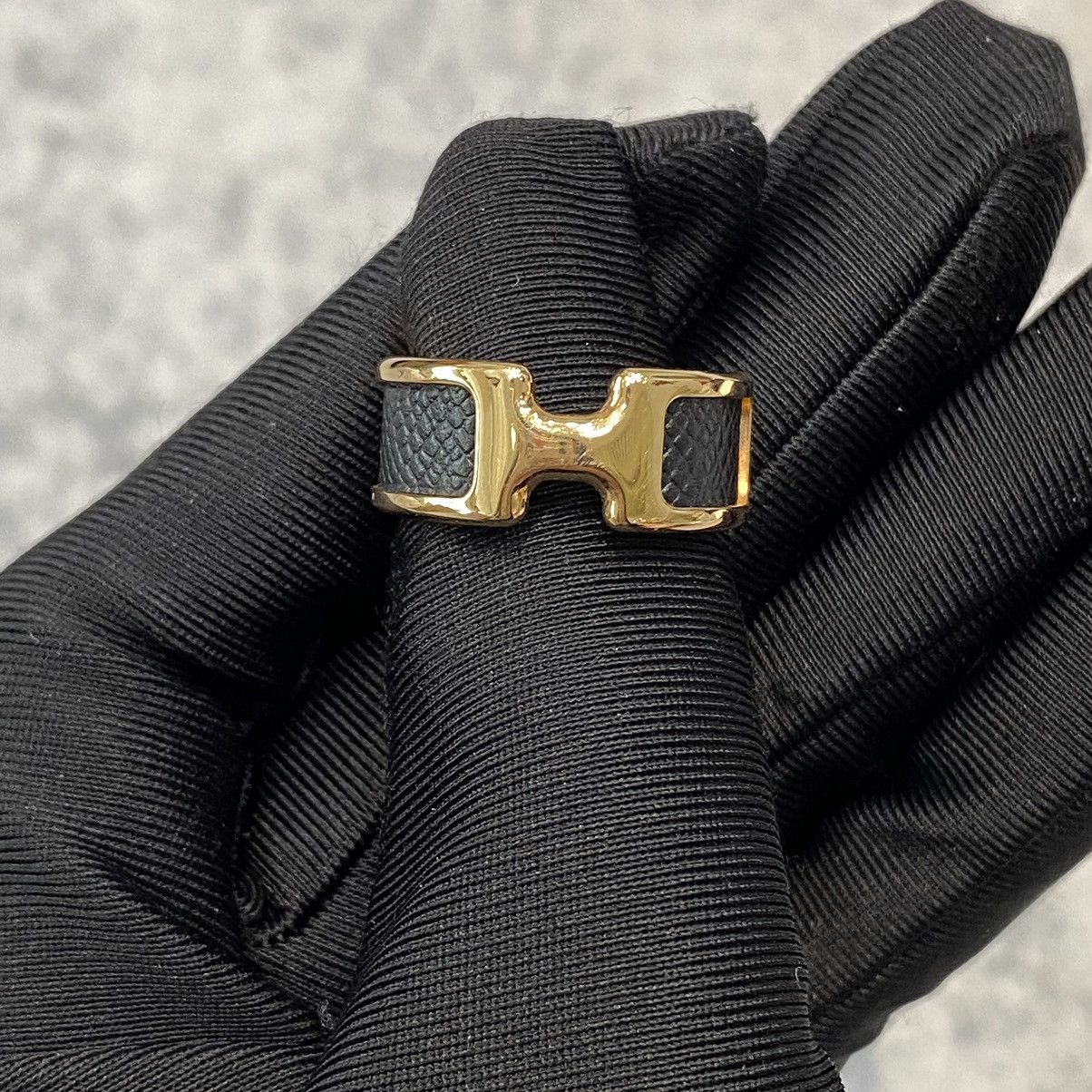Hermes HERMES Bague PM Olympe Rings BLACK Size ONE SIZE - 3 Thumbnail
