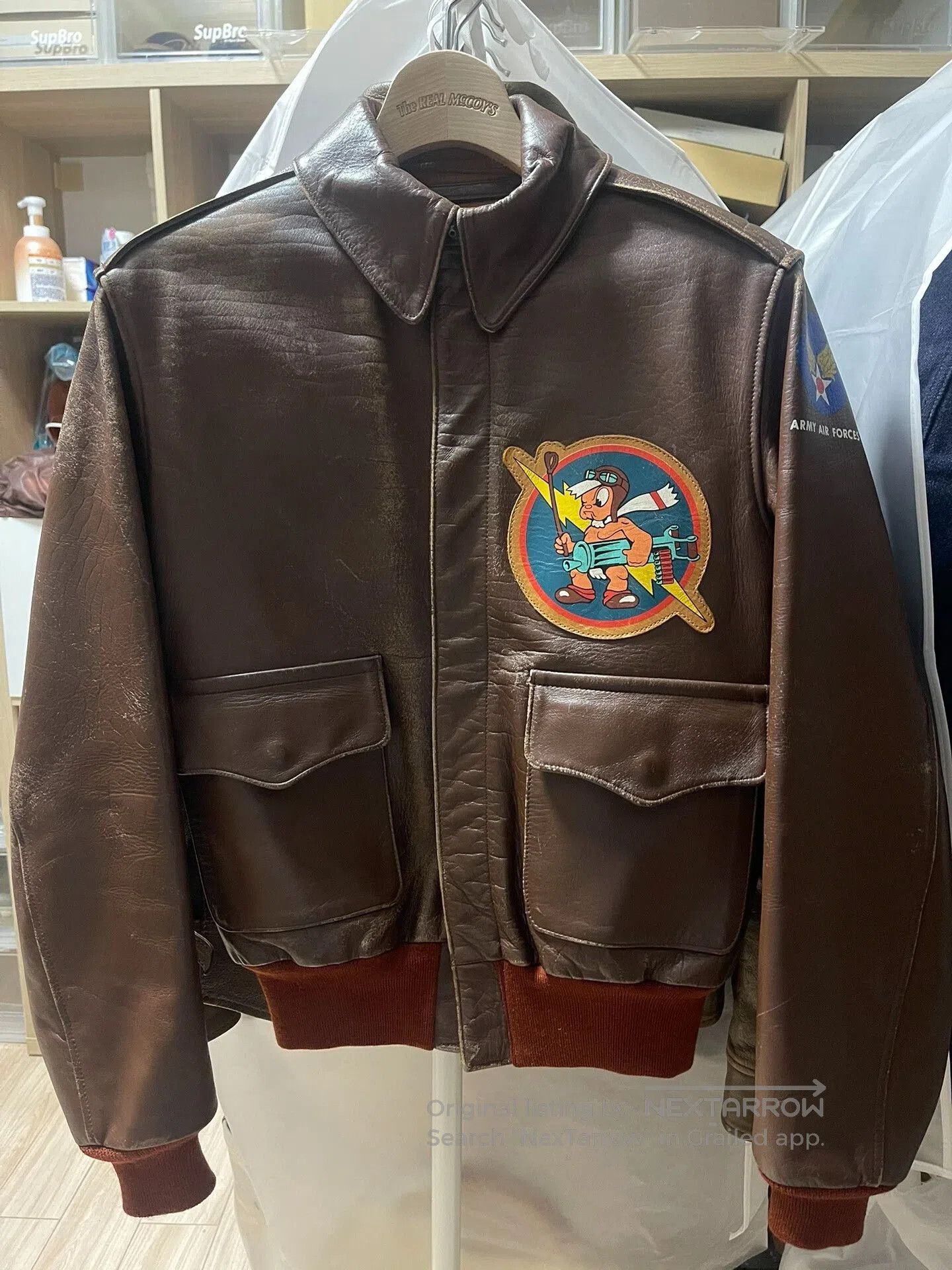 The Real McCoy's vintage real mccoy leather bomber jacket. Size US S / EU 44-46 / 1 - 2 Thumbnail