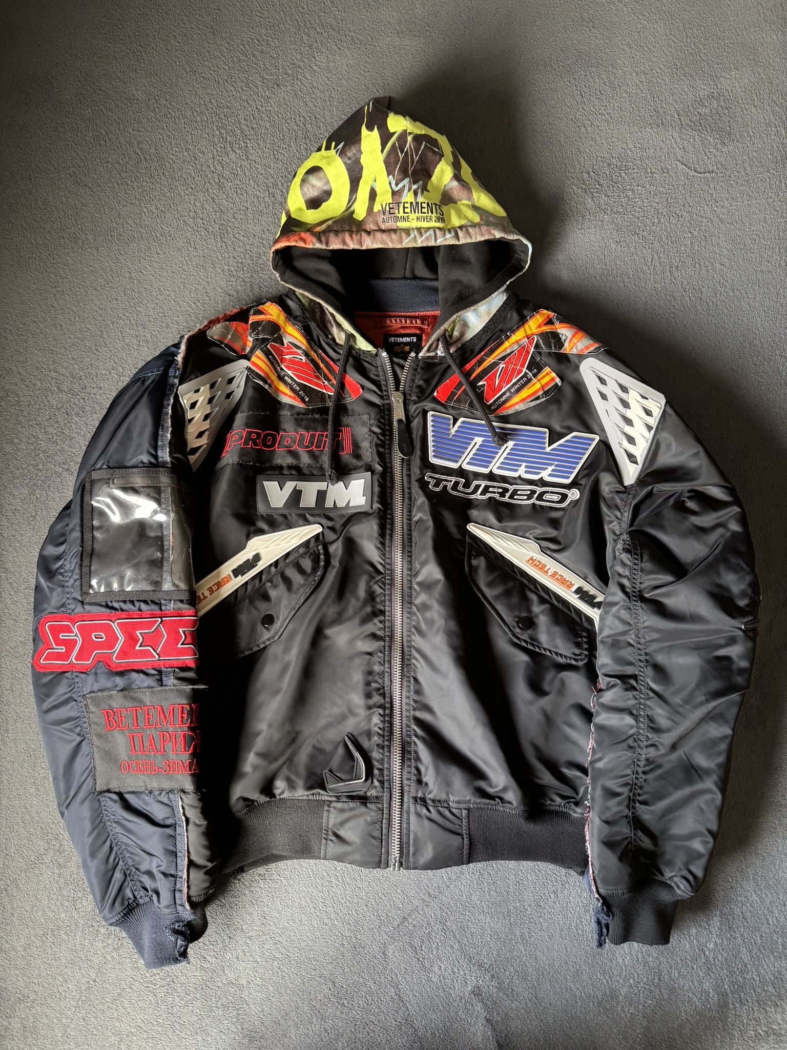 Vetements Vetements 18ss Padded “Weltschmerz & Rammstein” ZipUp