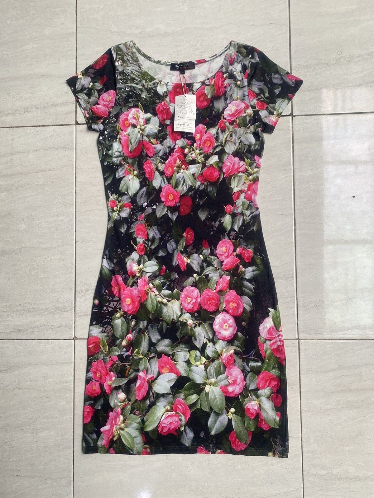 agnes b. AGNES B Flower Motive Dress Size XS / US 0-2 / IT 36-38 - 10 Thumbnail
