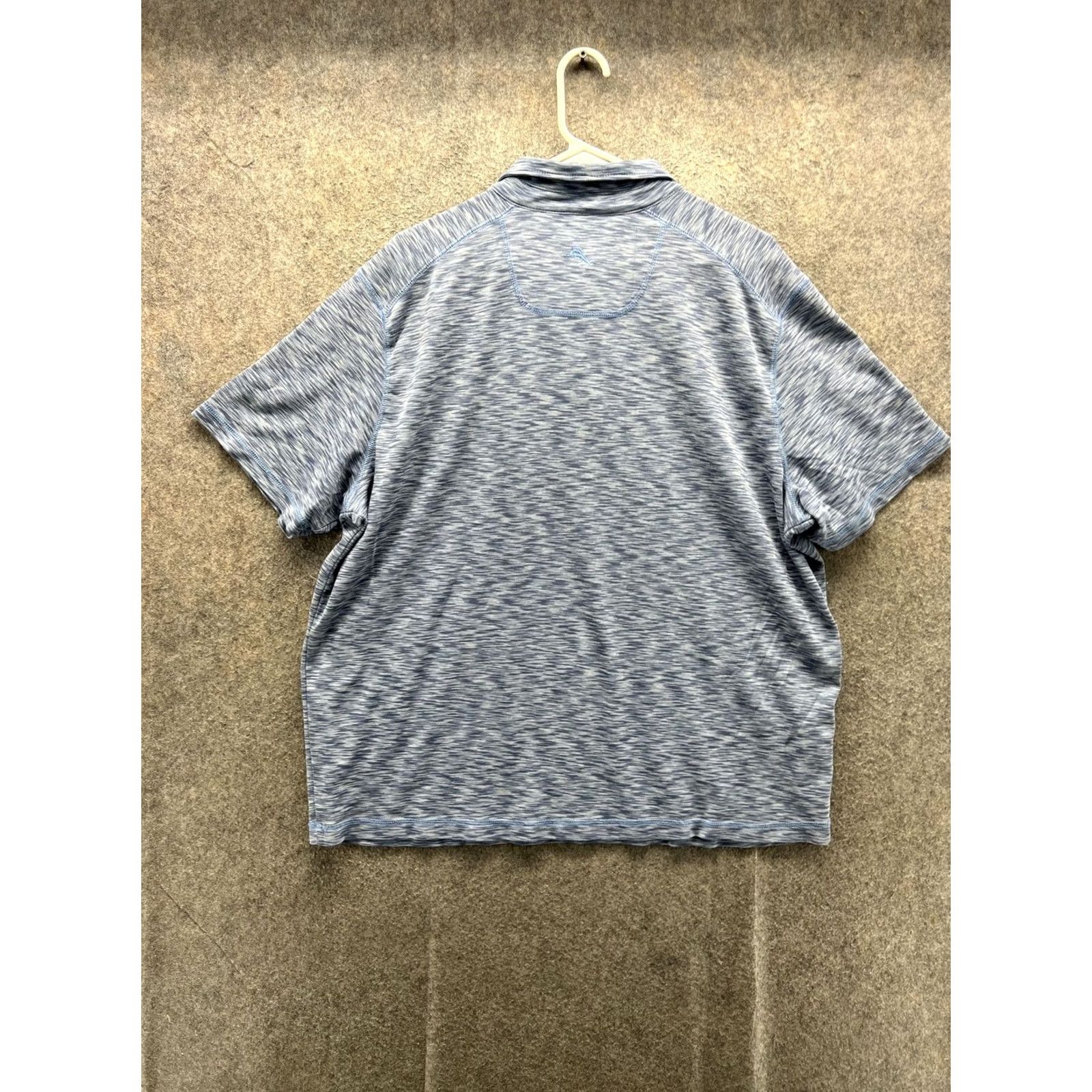 Tommy Bahama Tommy Bahama Polo Shirt Mens XL Blue Stripe Knit Heather Supima Cotton Blend Polo Shirt Short Sleeve Casual Size US XL / EU 56 / 4 - 7 Thumbnail