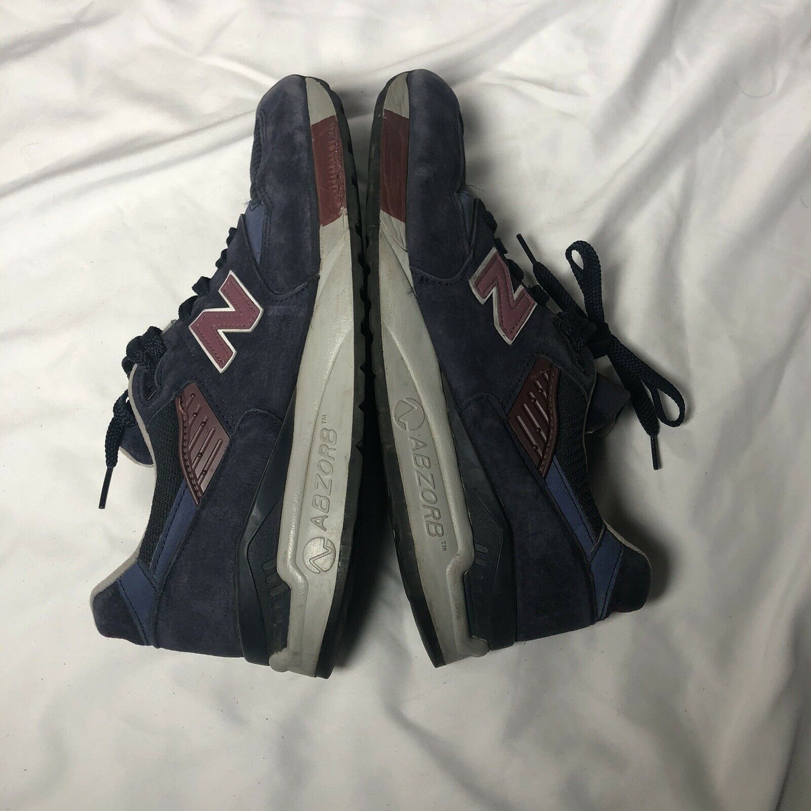 New Balance New Balance 998 MB Navy Blue Red Suede Sneakers Size 10.5 Size US 10.5 / EU 43-44 - 4 Thumbnail