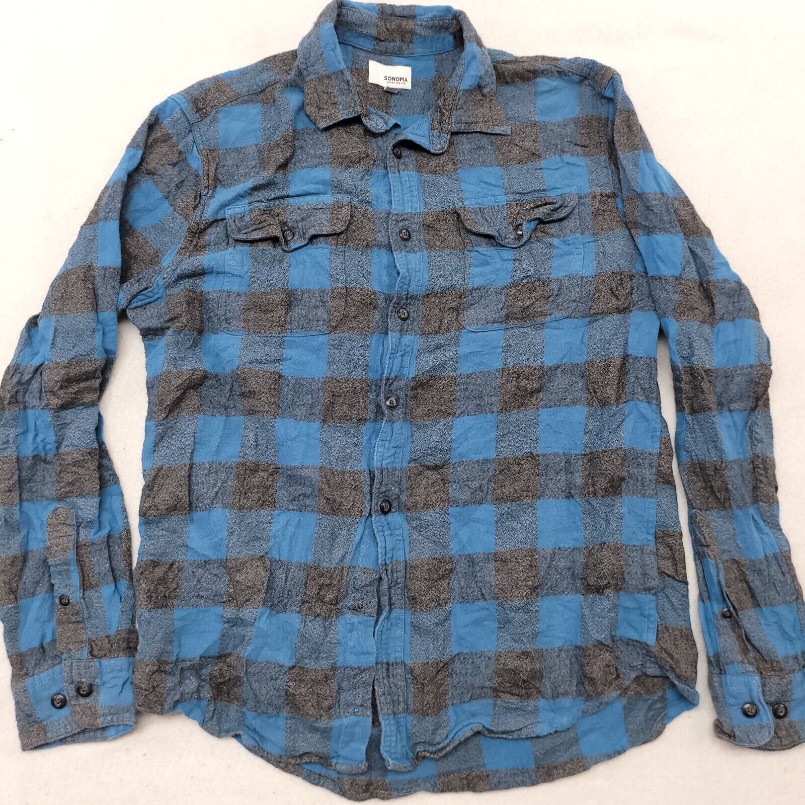 Sonoma Sonoma Buffalo Check Madras Flannel Shirt Mens Size M Blue Size US M / EU 48-50 / 2 - 1 Thumbnail