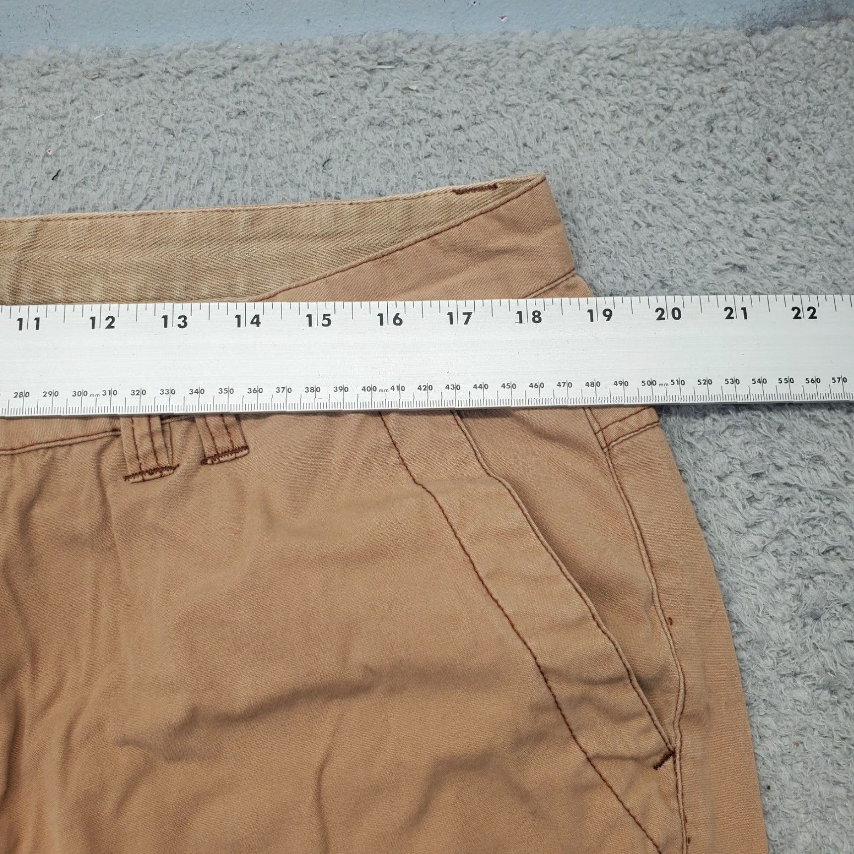 KAVU KAVU Mens Chino Pants 40 Tan Flat Front Regular Fit Slash Pocket Button Zipper Casual Travel Size US 40 / EU 56 - 4 Thumbnail